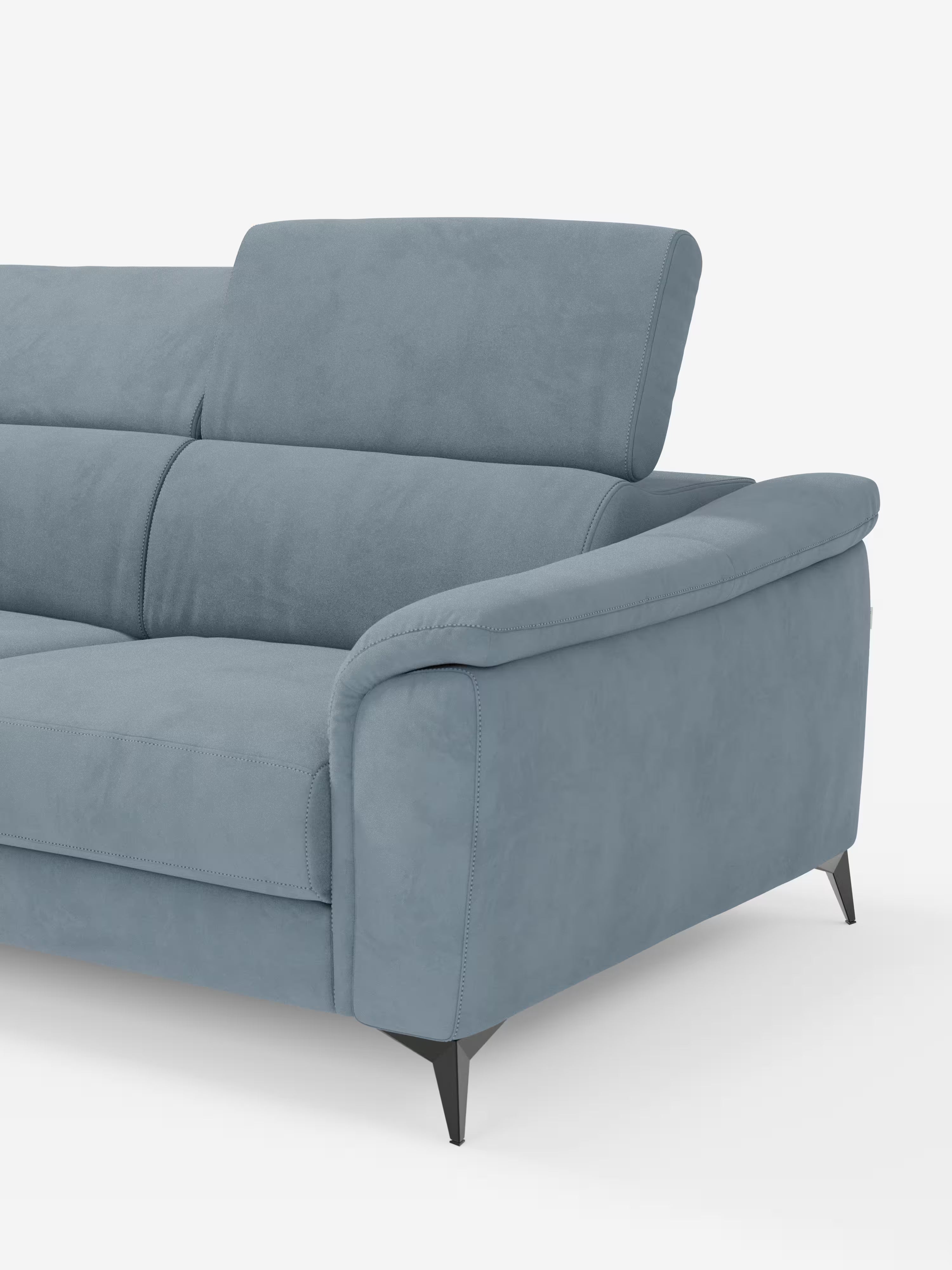 Arcos sofá rinconero con reposacabezas reclinables – asientos extraíbles o relax eléctrico en microfibra antimanchas