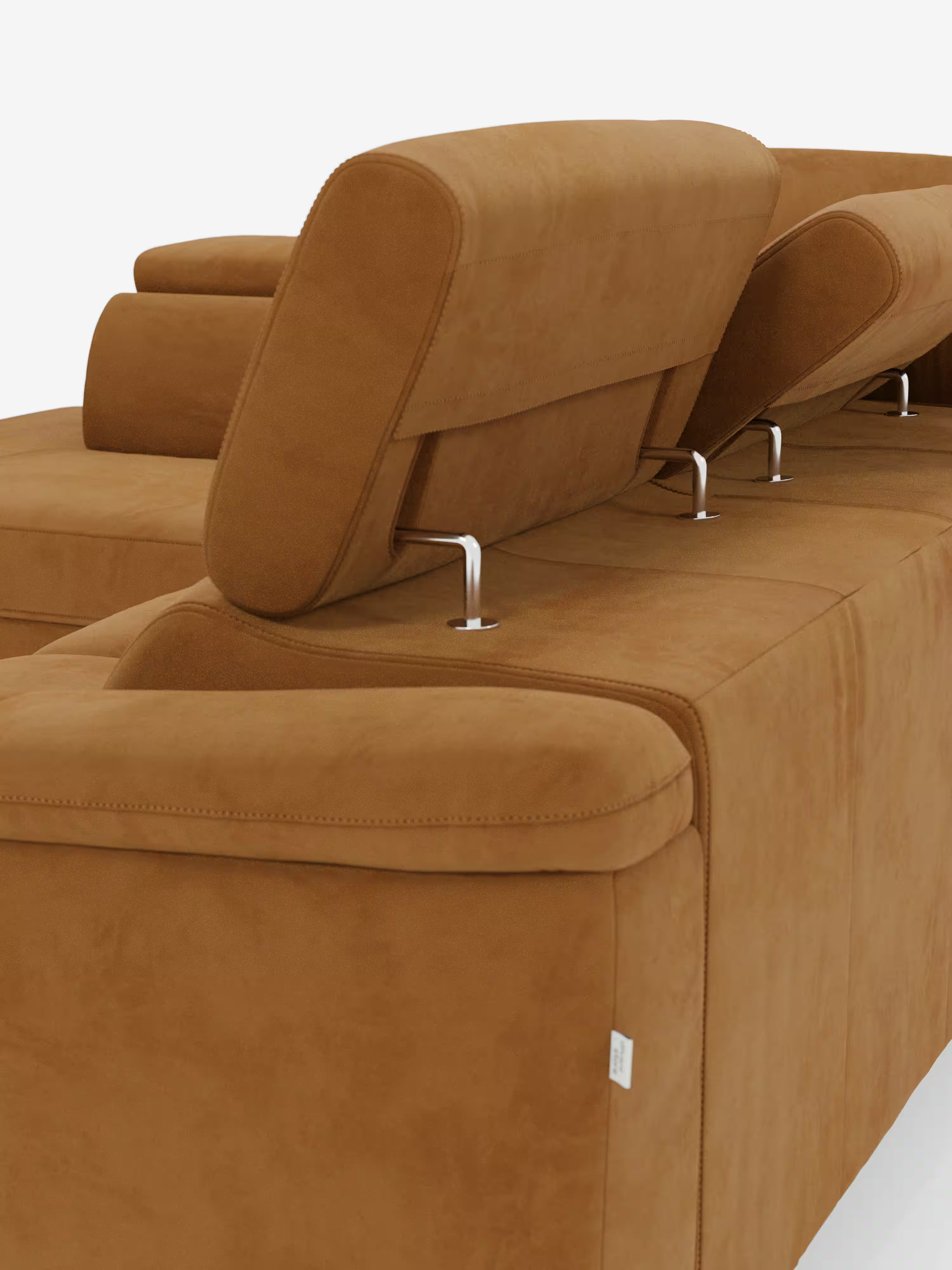 Arcos sofá rinconero con reposacabezas reclinables – asientos extraíbles o relax eléctrico en microfibra antimanchas