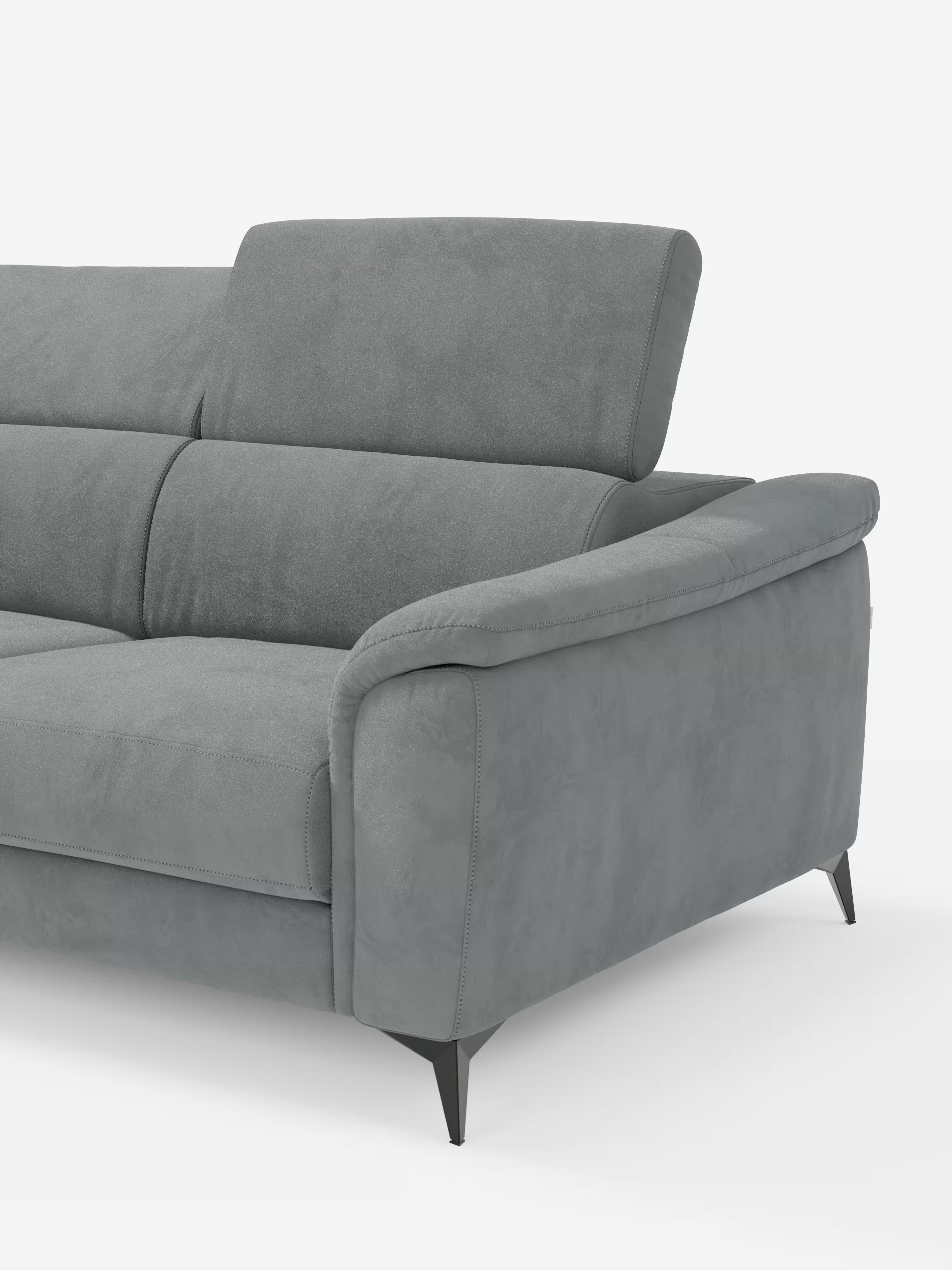 Arcos sofá rinconero con reposacabezas reclinables – asientos extraíbles o relax eléctrico en microfibra antimanchas