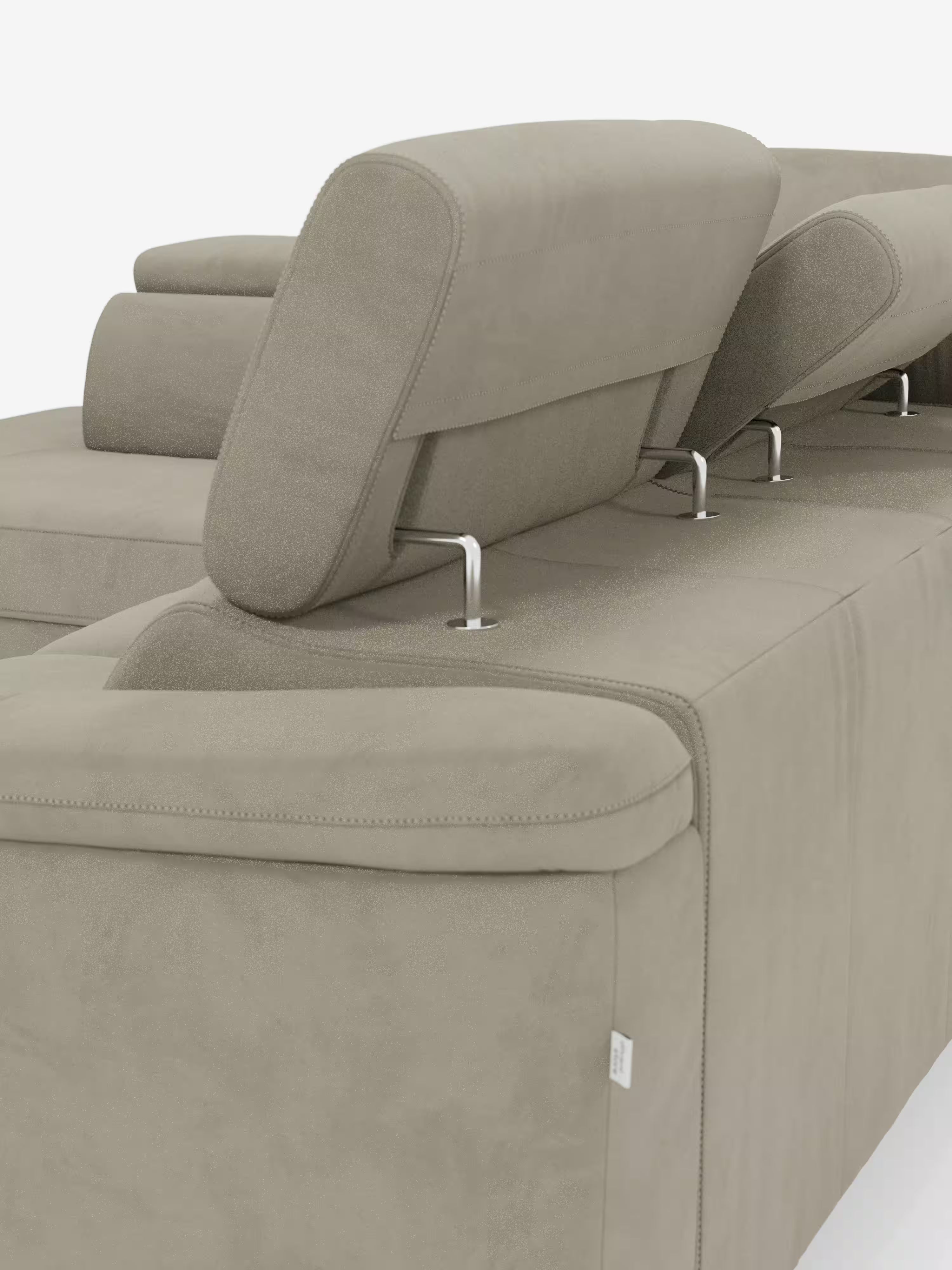 Arcos sofá rinconero con reposacabezas reclinables – asientos extraíbles o relax eléctrico en microfibra antimanchas