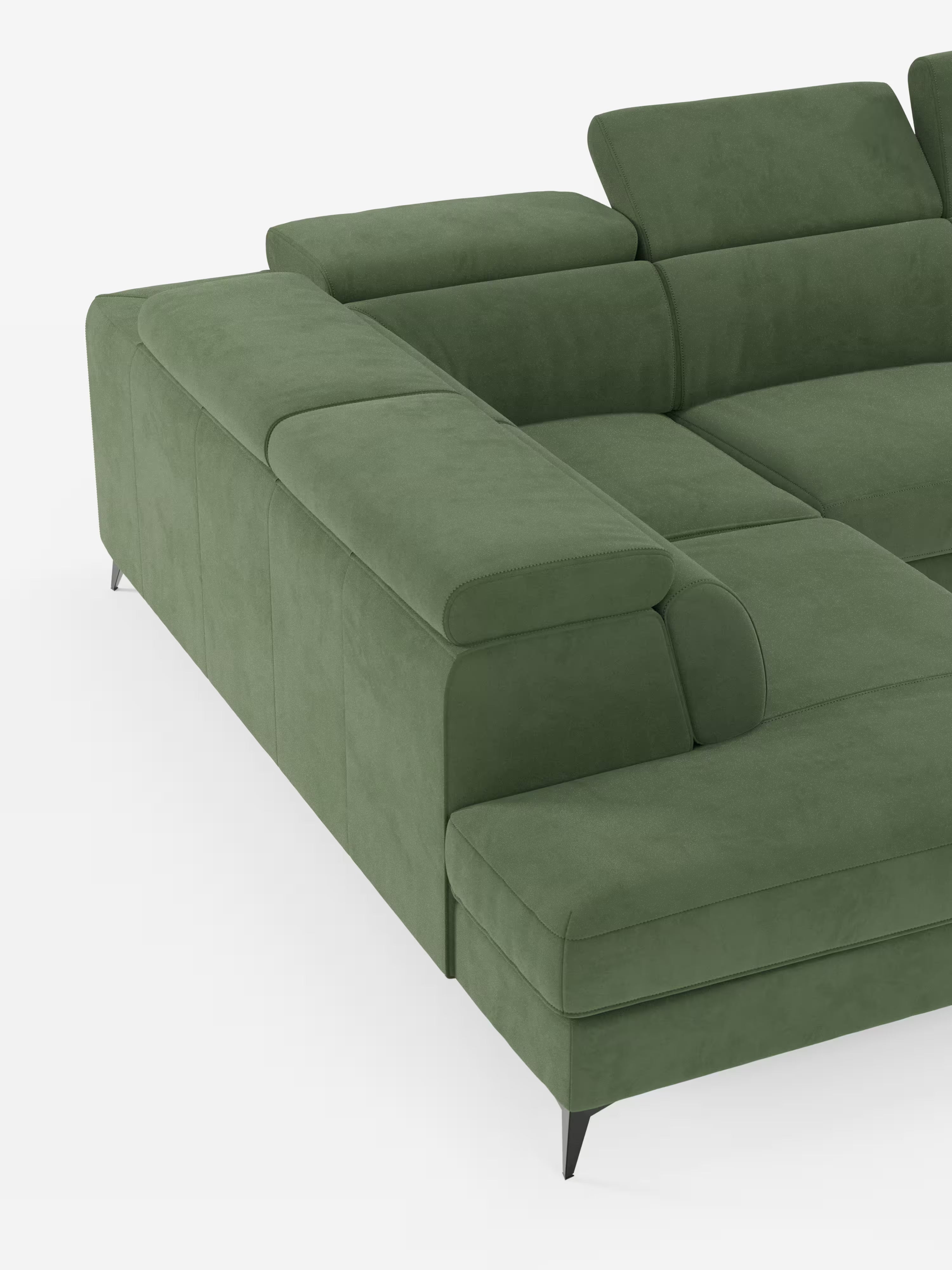 Arcos sofá rinconero con reposacabezas reclinables – asientos extraíbles o relax eléctrico en microfibra antimanchas
