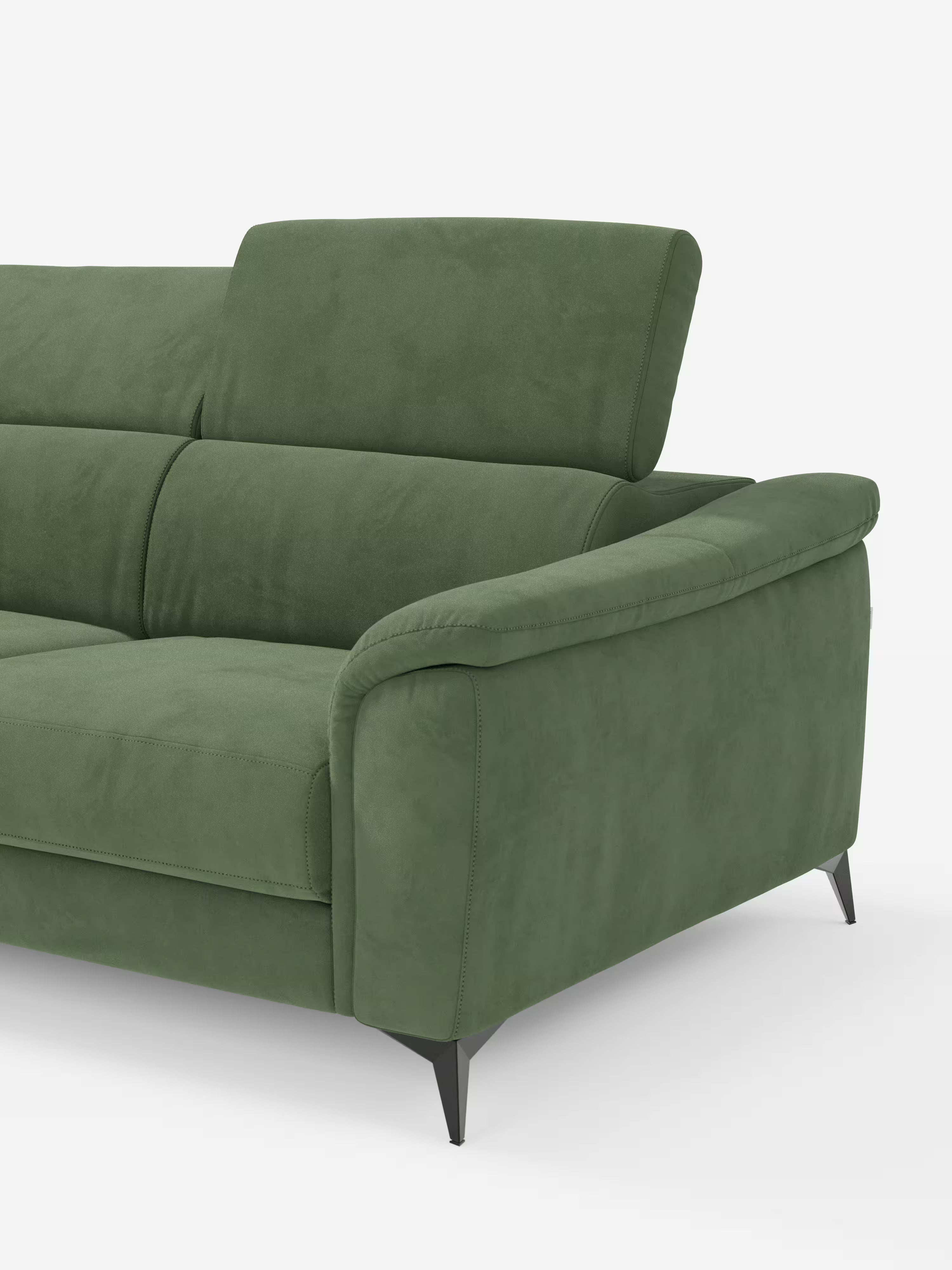 Arcos sofá rinconero con reposacabezas reclinables – asientos extraíbles o relax eléctrico en microfibra antimanchas