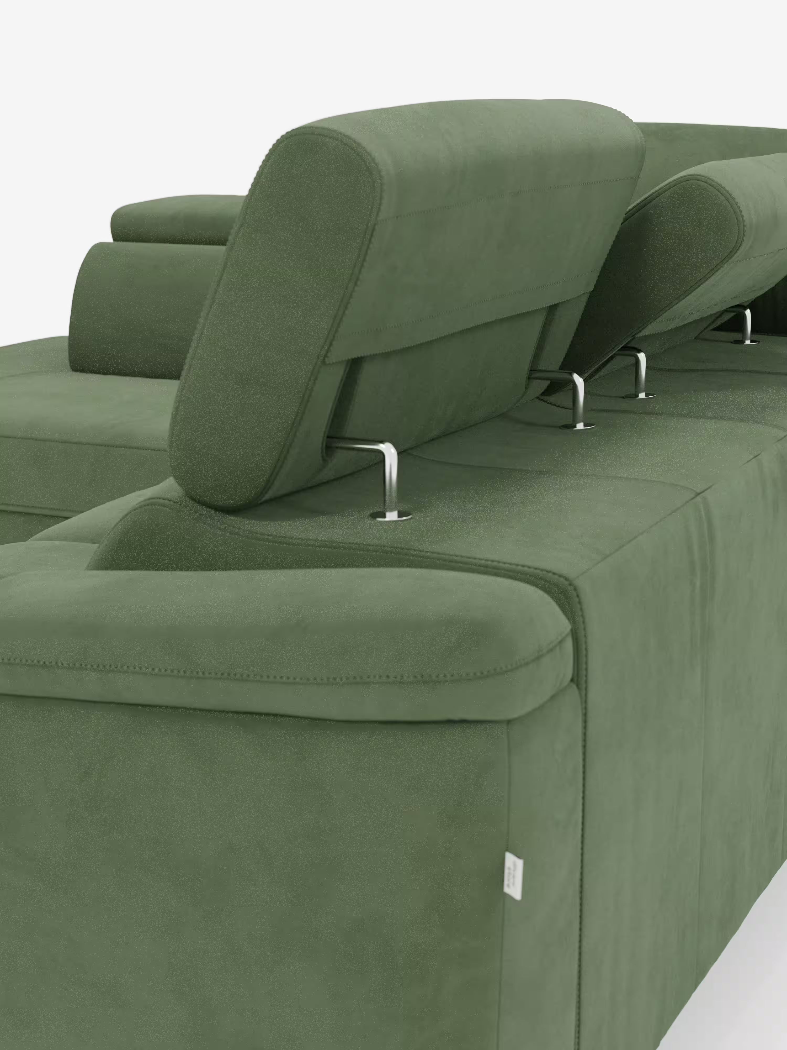 Arcos sofá rinconero con reposacabezas reclinables – asientos extraíbles o relax eléctrico en microfibra antimanchas