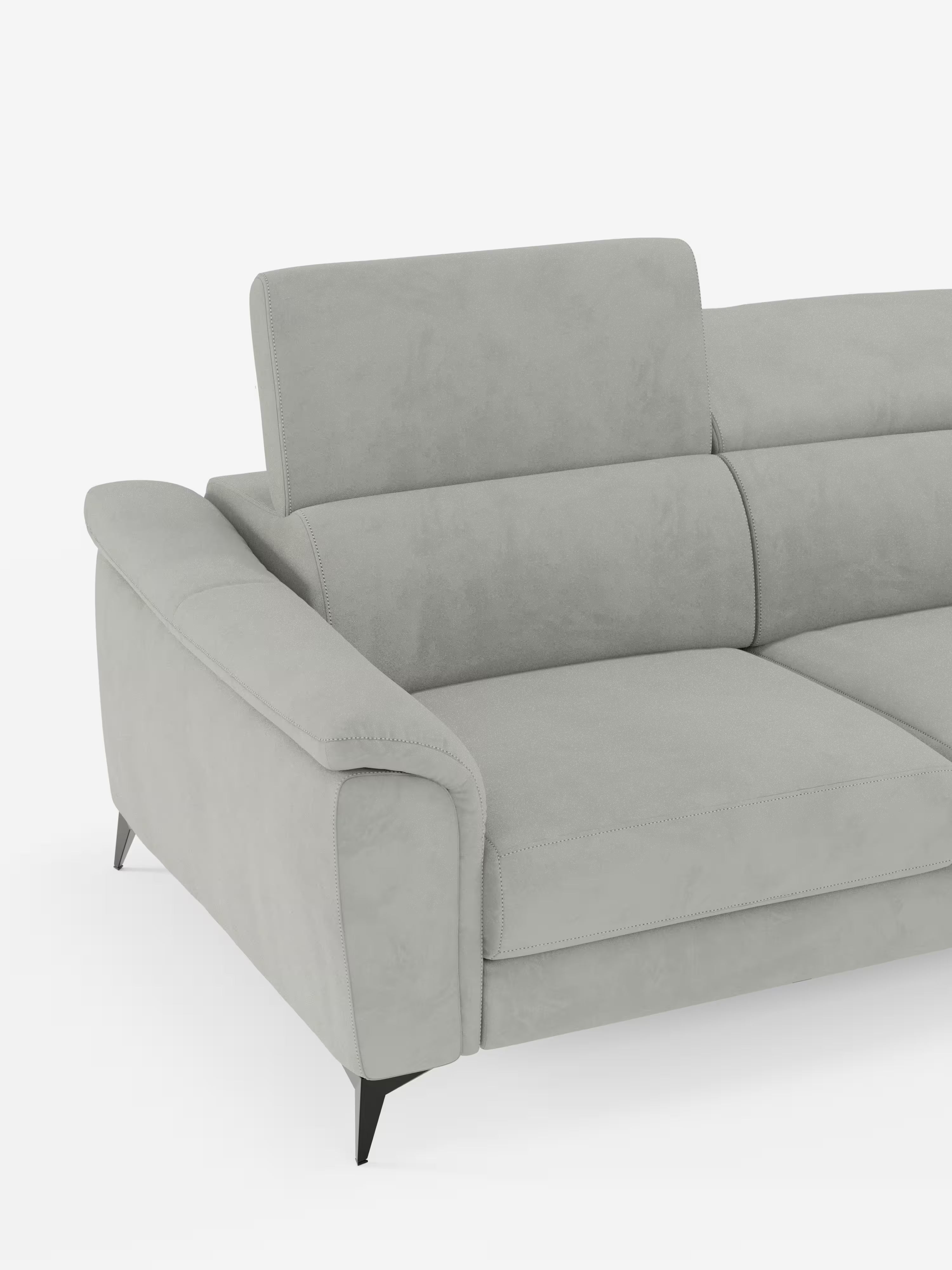 Arcos divano 2 e 3 posti con sedute allungabili - poggiatesta reclinabili in microfibra smacchiabile