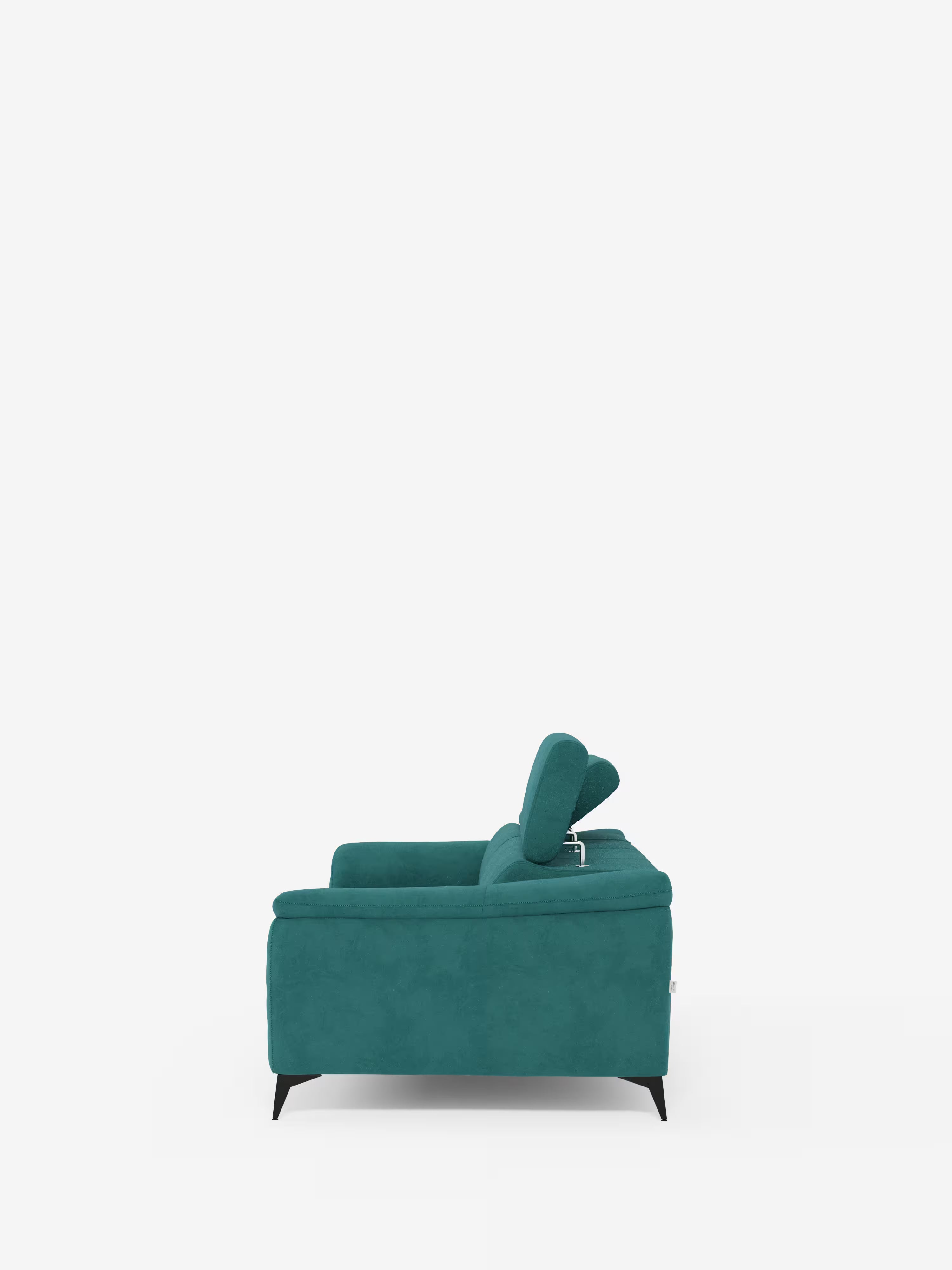 Arcos divano 2 e 3 posti con sedute allungabili - poggiatesta reclinabili in microfibra smacchiabile