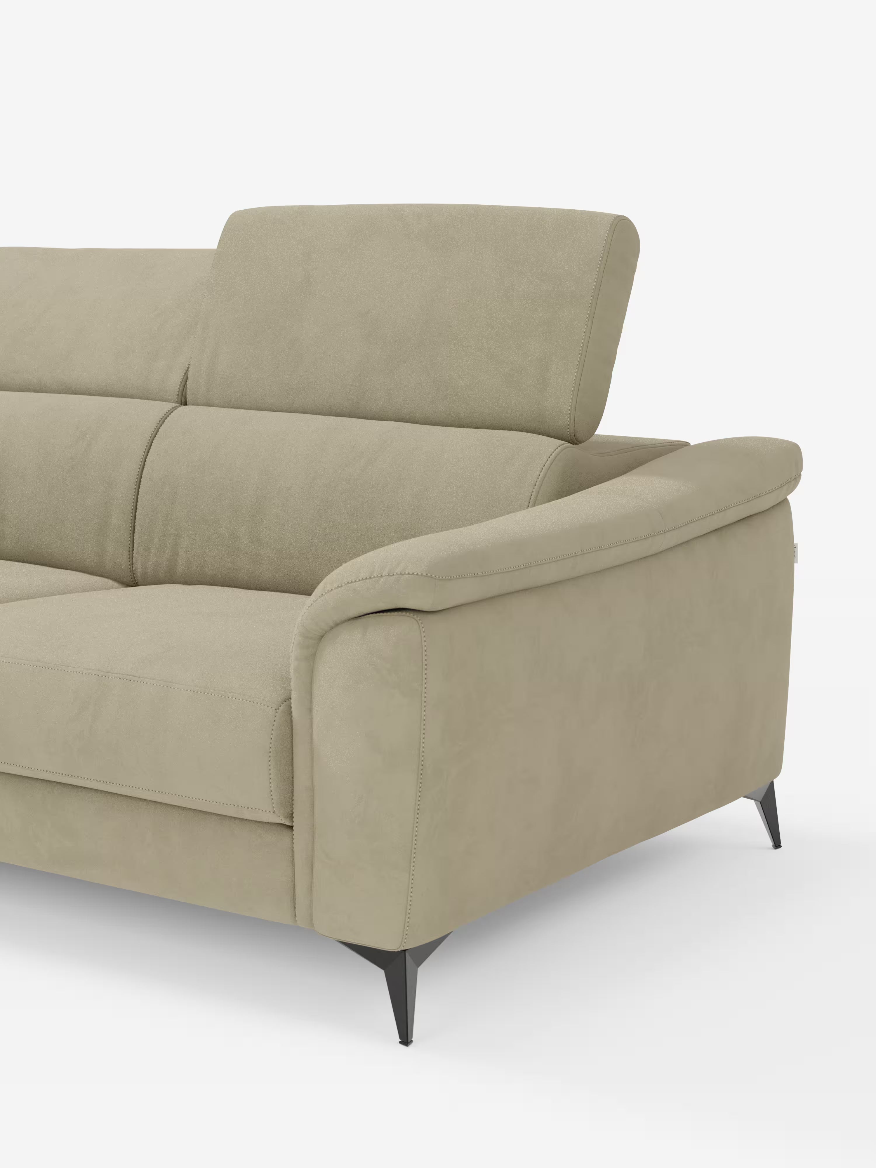 Arcos sofá con península – reposacabezas reclinables, asientos extraíbles o relax eléctrico en microfibra antimanchas
