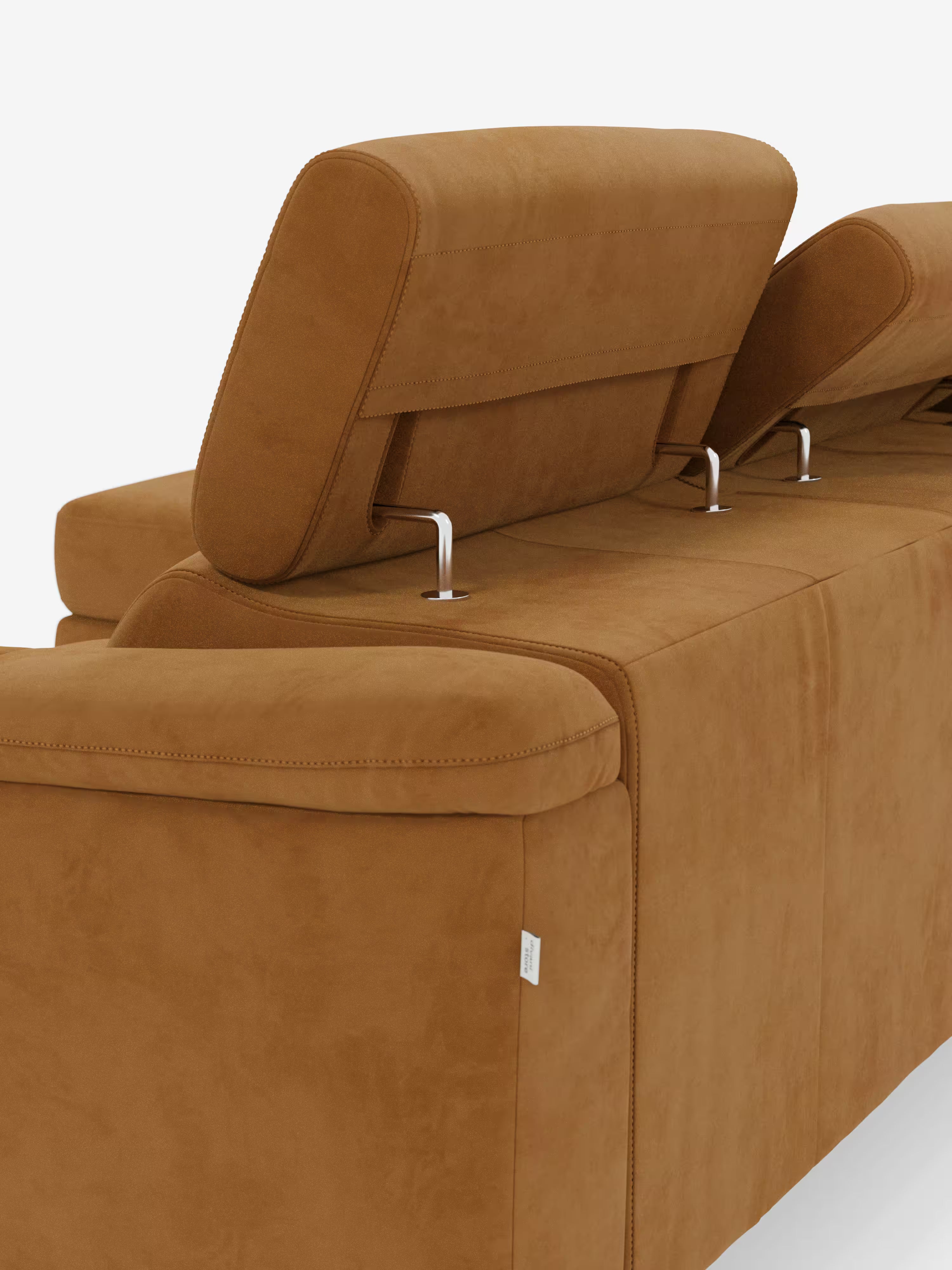 Arcos sofá con península – reposacabezas reclinables, asientos extraíbles o relax eléctrico en microfibra antimanchas