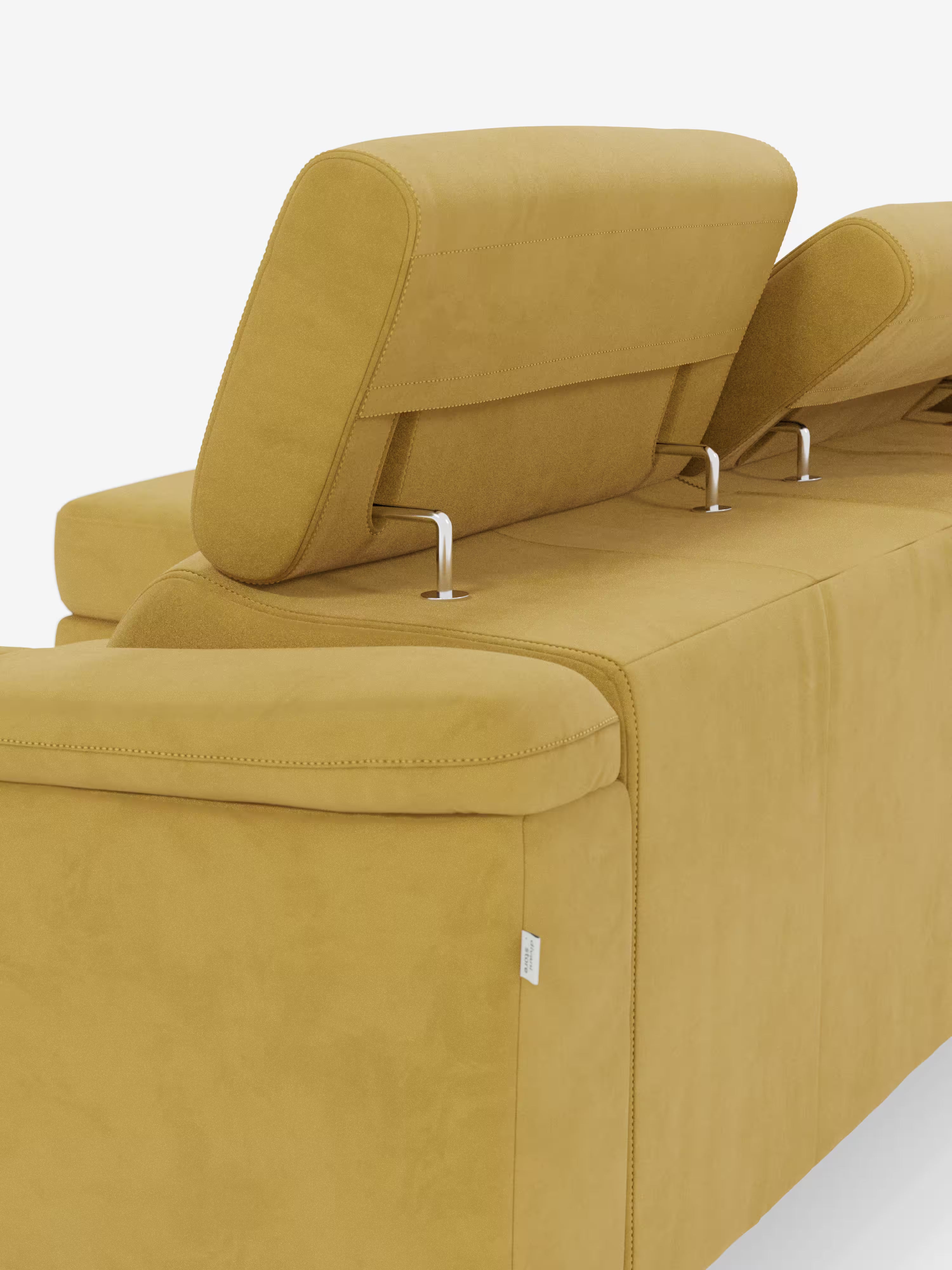 Arcos sofá con península – reposacabezas reclinables, asientos extraíbles o relax eléctrico en microfibra antimanchas