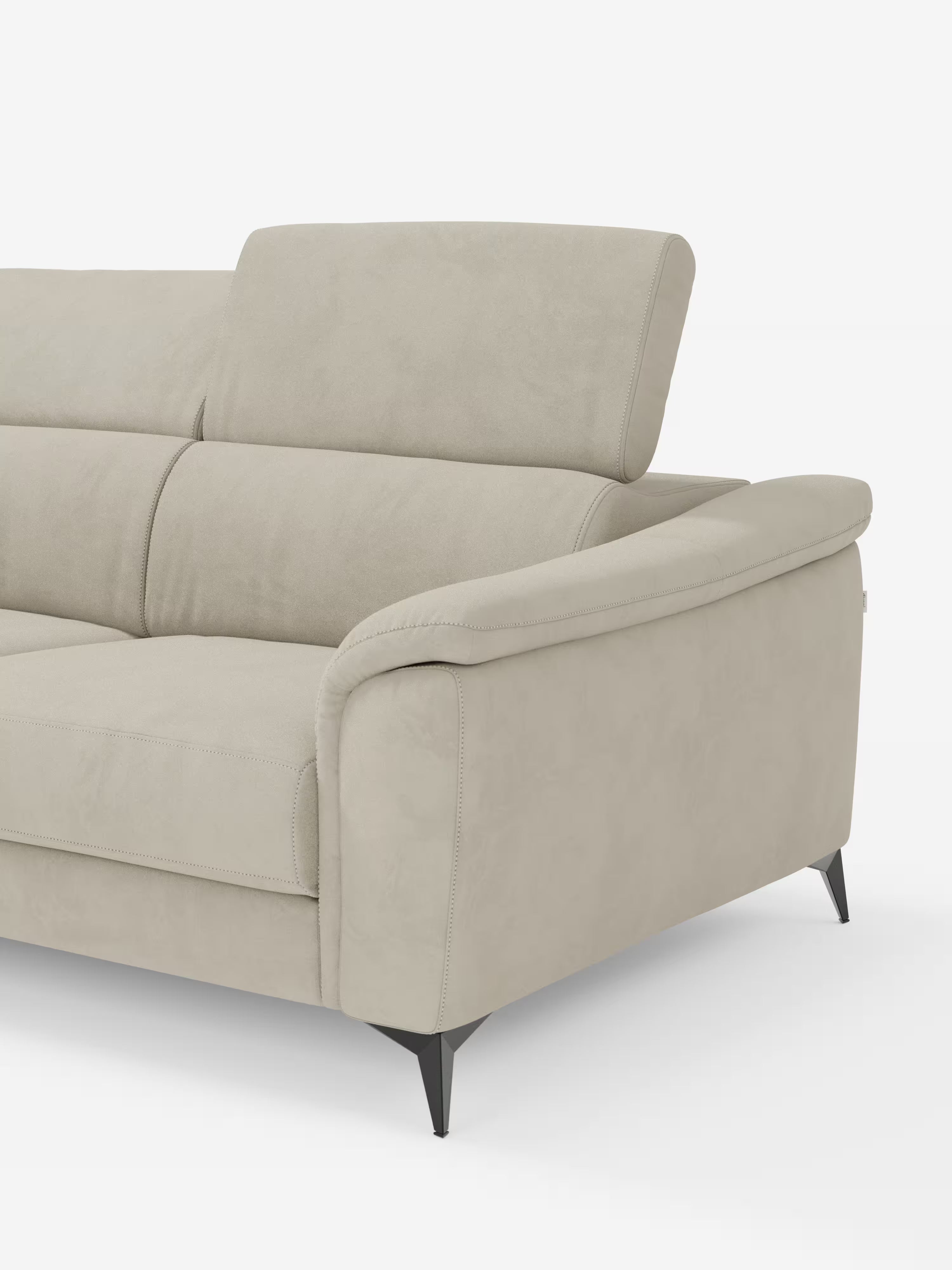 Arcos sofá con península – reposacabezas reclinables, asientos extraíbles o relax eléctrico en microfibra antimanchas