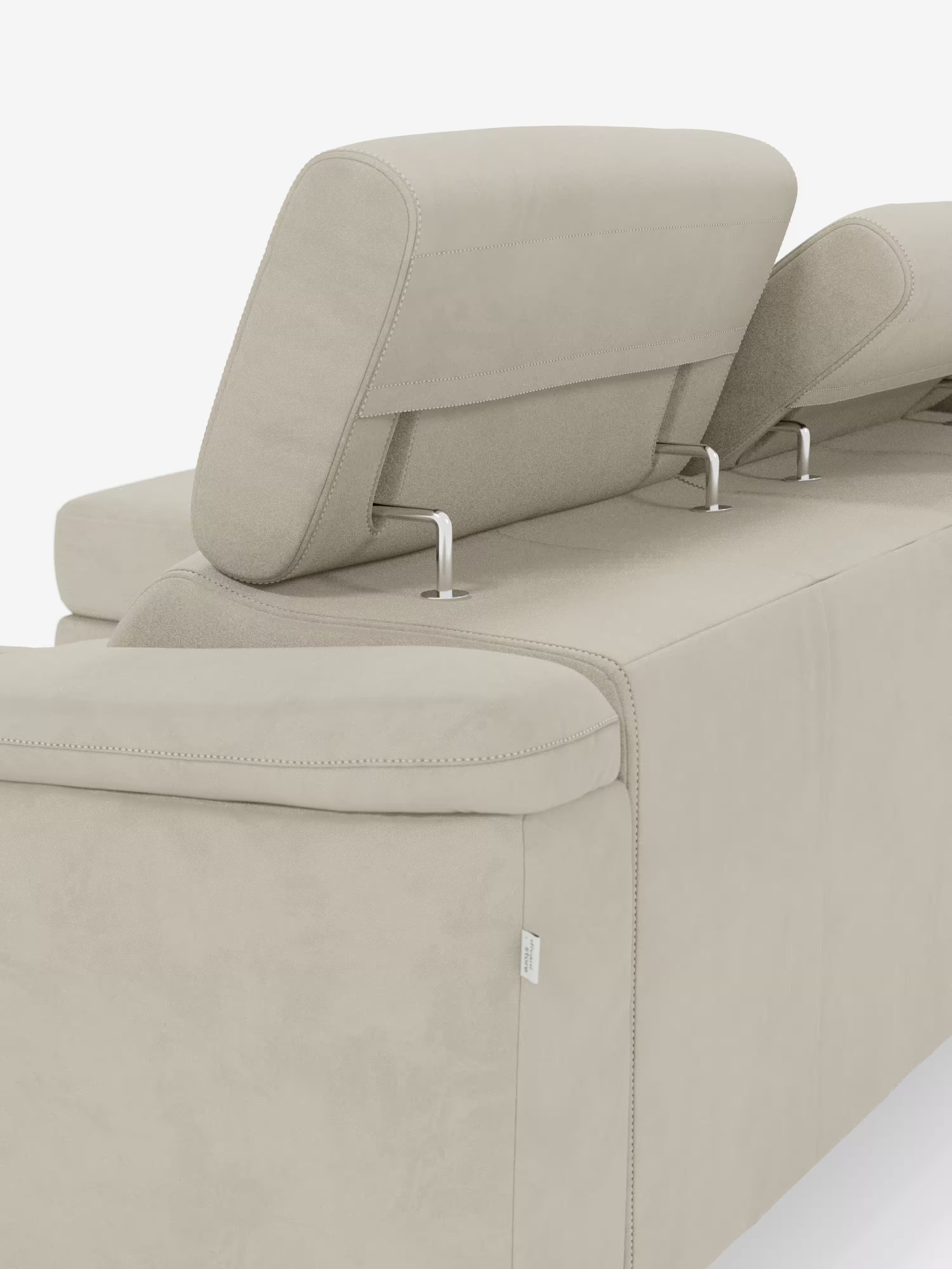 Arcos sofá con península – reposacabezas reclinables, asientos extraíbles o relax eléctrico en microfibra antimanchas
