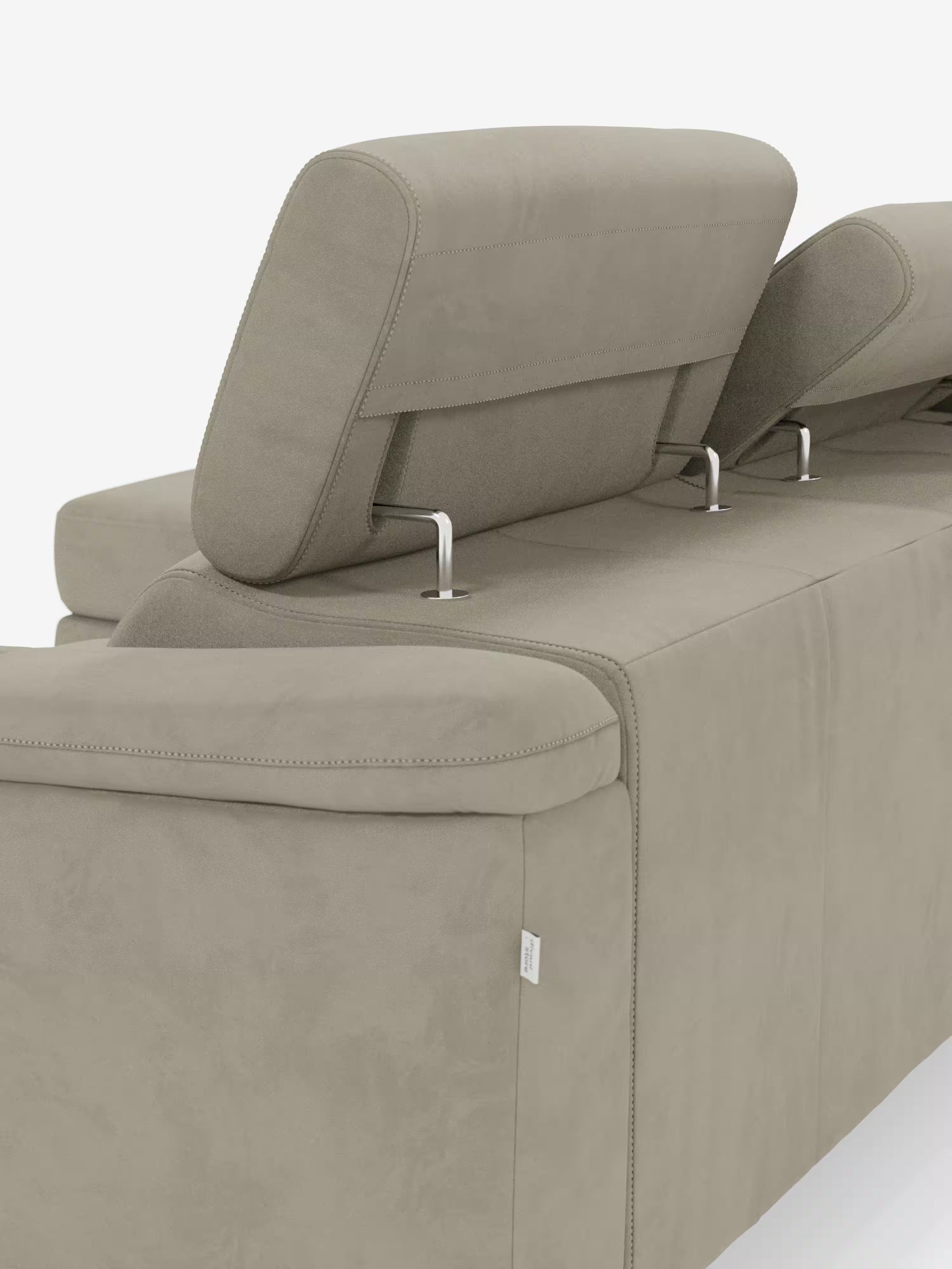 Arcos sofá con península – reposacabezas reclinables, asientos extraíbles o relax eléctrico en microfibra antimanchas