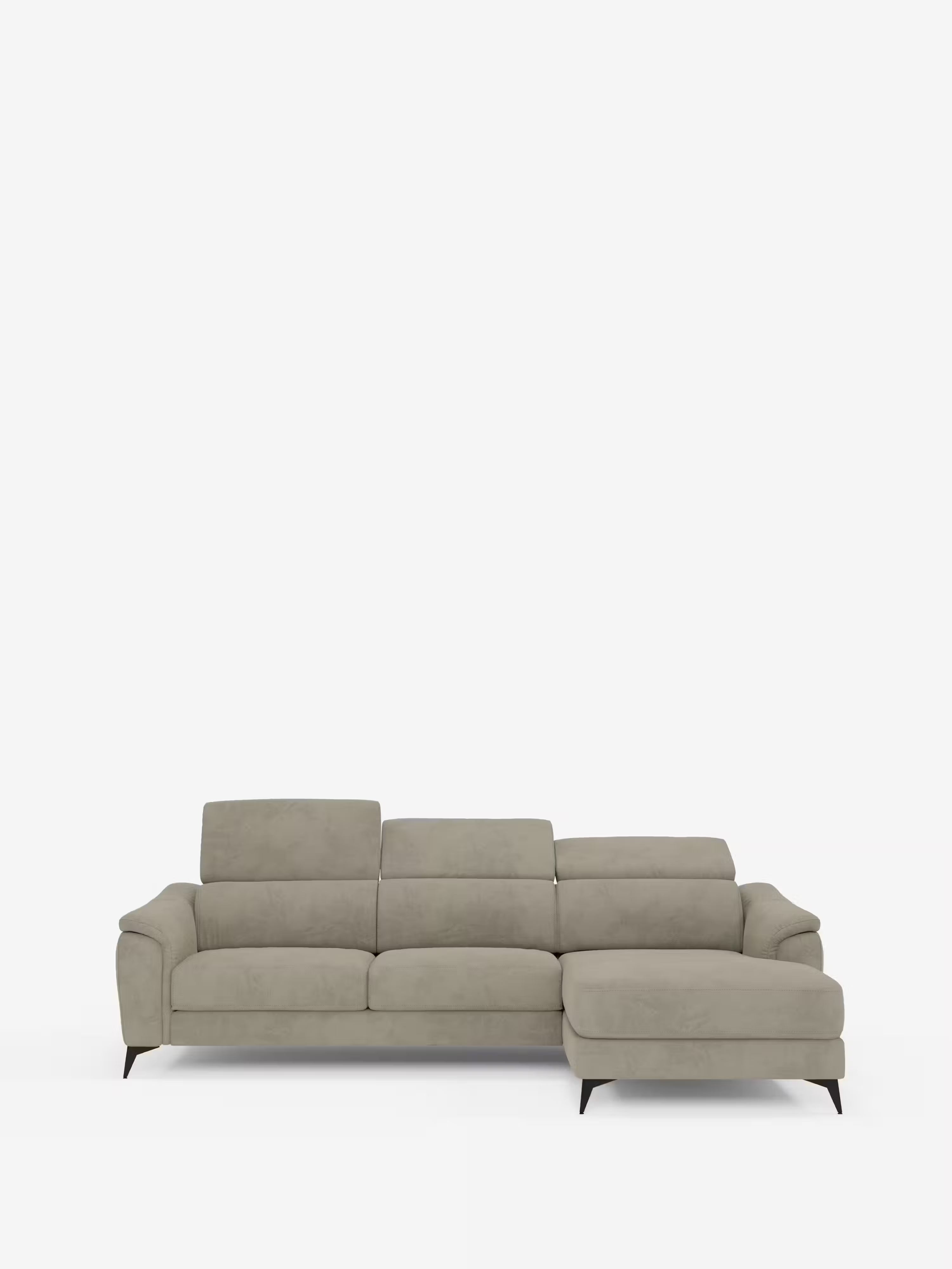 Arcos sofá con península – reposacabezas reclinables, asientos extraíbles o relax eléctrico en microfibra antimanchas