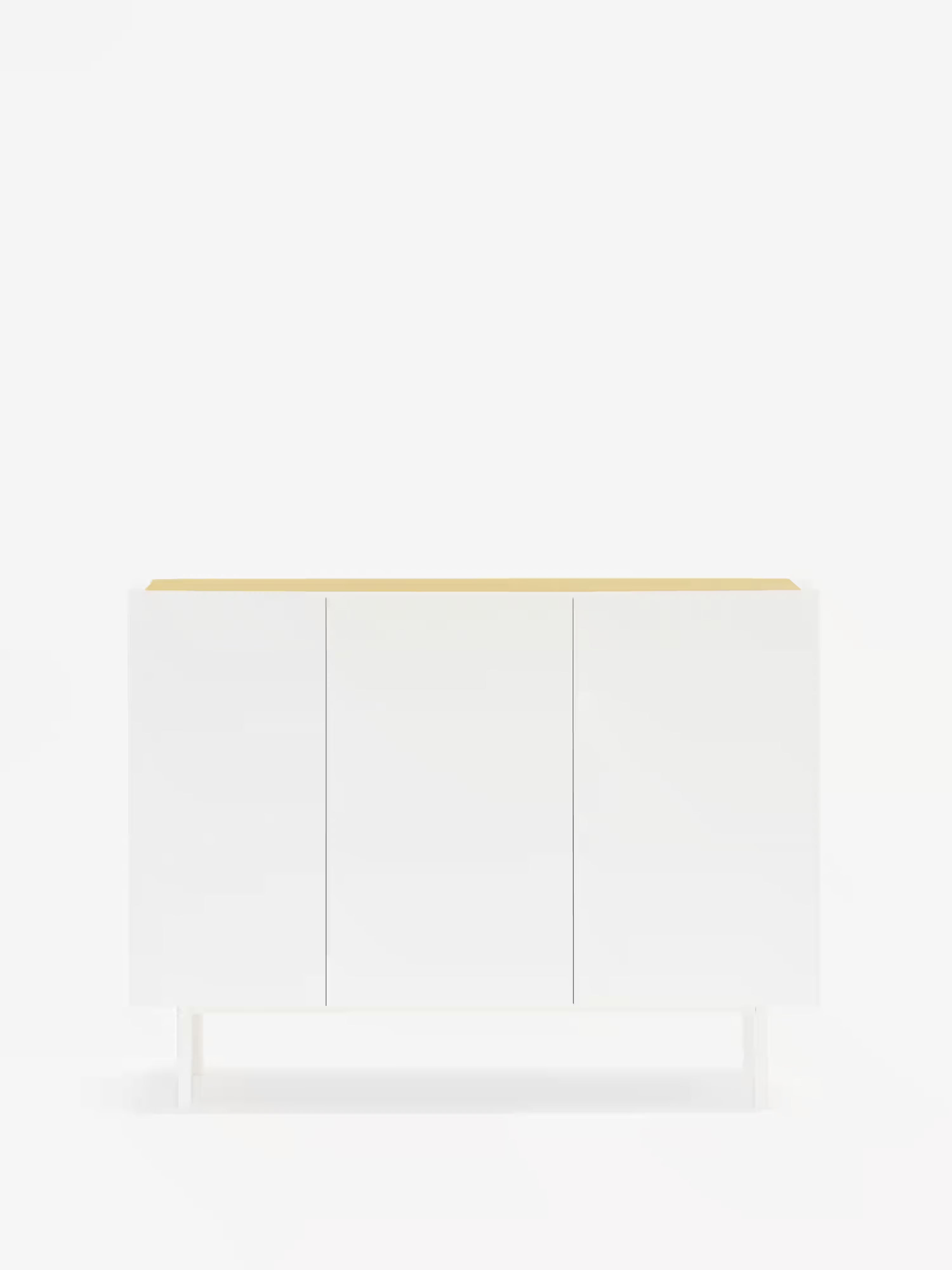 Arista aparador blanco y roble claro - aparador moderno de 3 puertas 110 x 85 cm