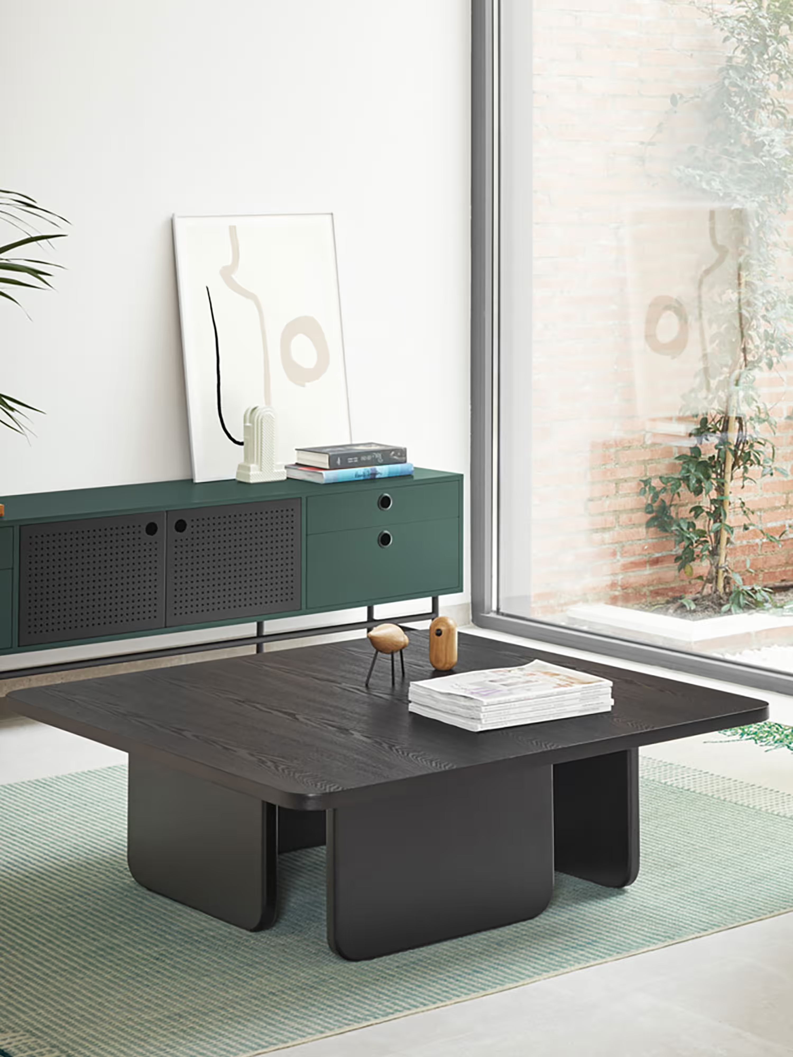 ARQ Tavolino da salotto quadrato 100×100 cm in frassino naturale o nero