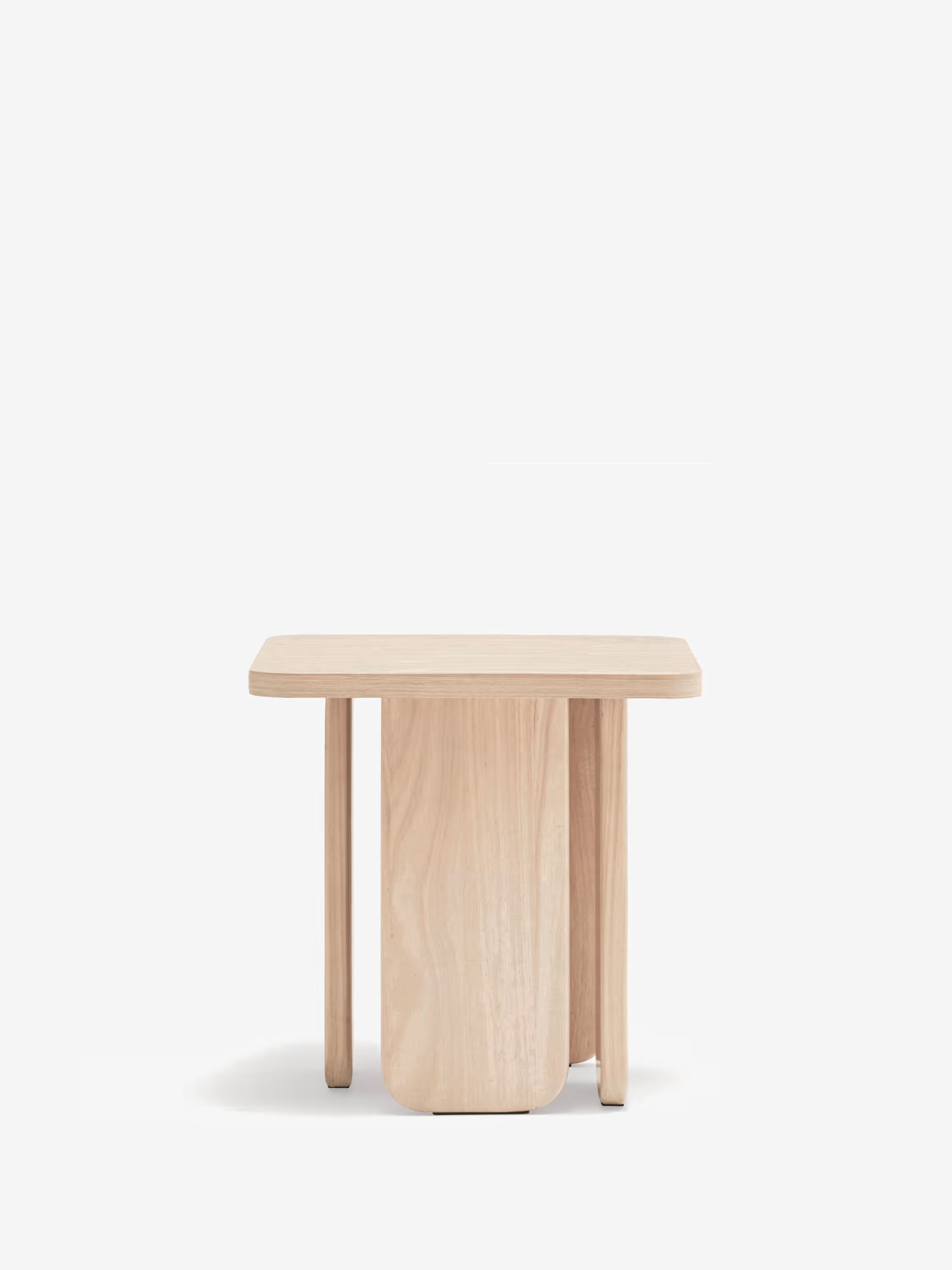 ARQ Side table in natural or black ash - Side table 48×48 cm