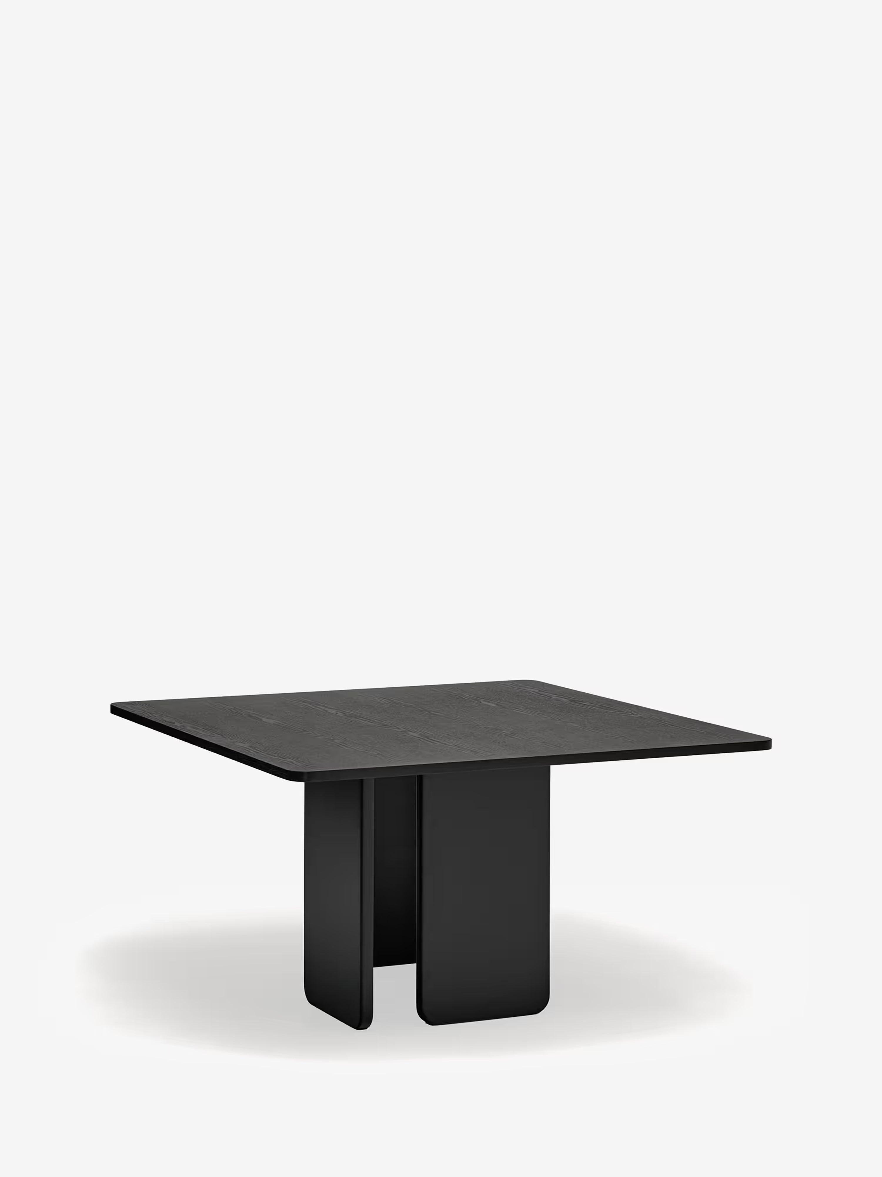 ARQ Mesa de comedor cuadrada en fresno natural o negro 137 cm