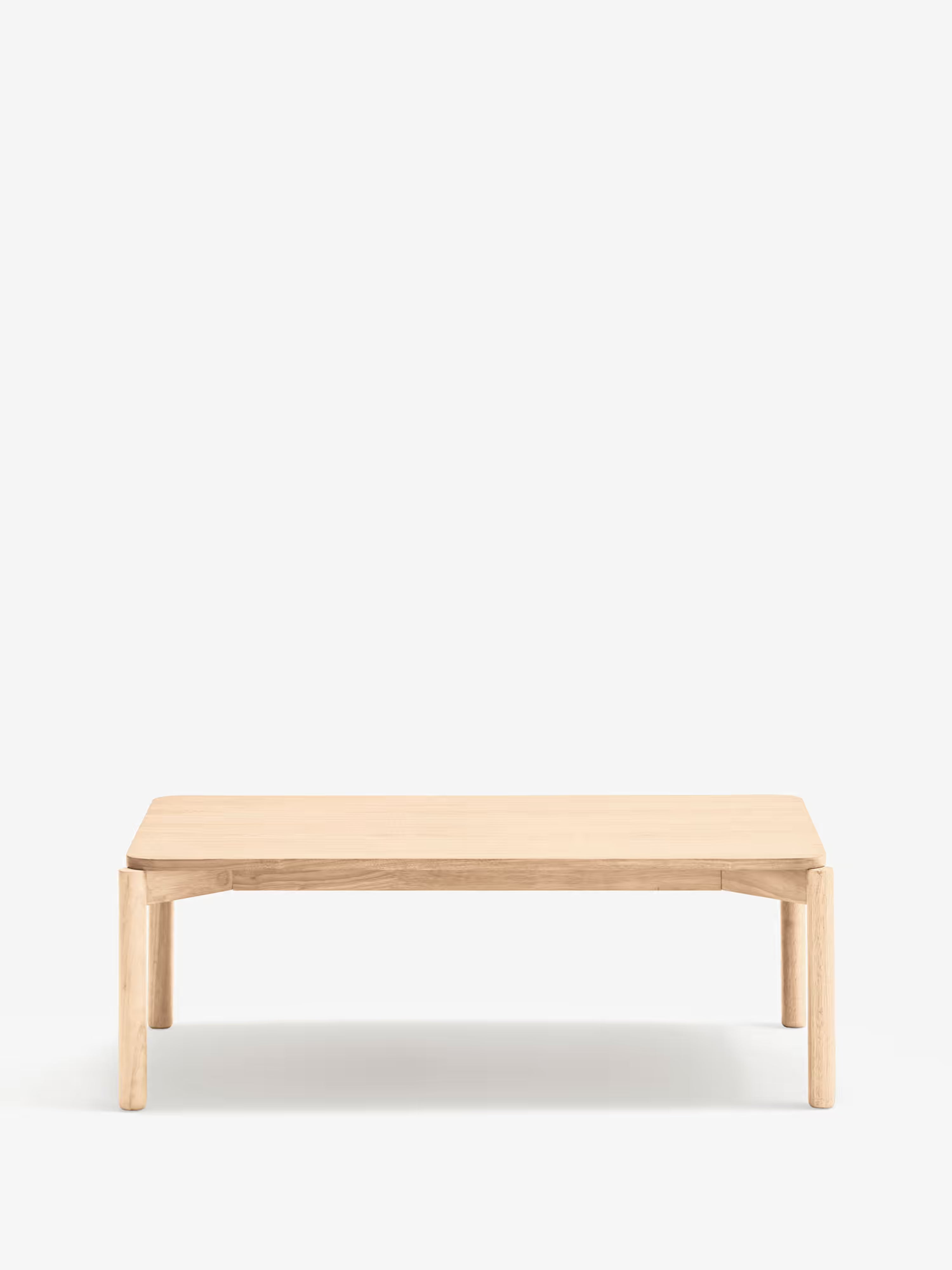 Atlas low coffee table in natural ash - modern design 110 x 40 cm