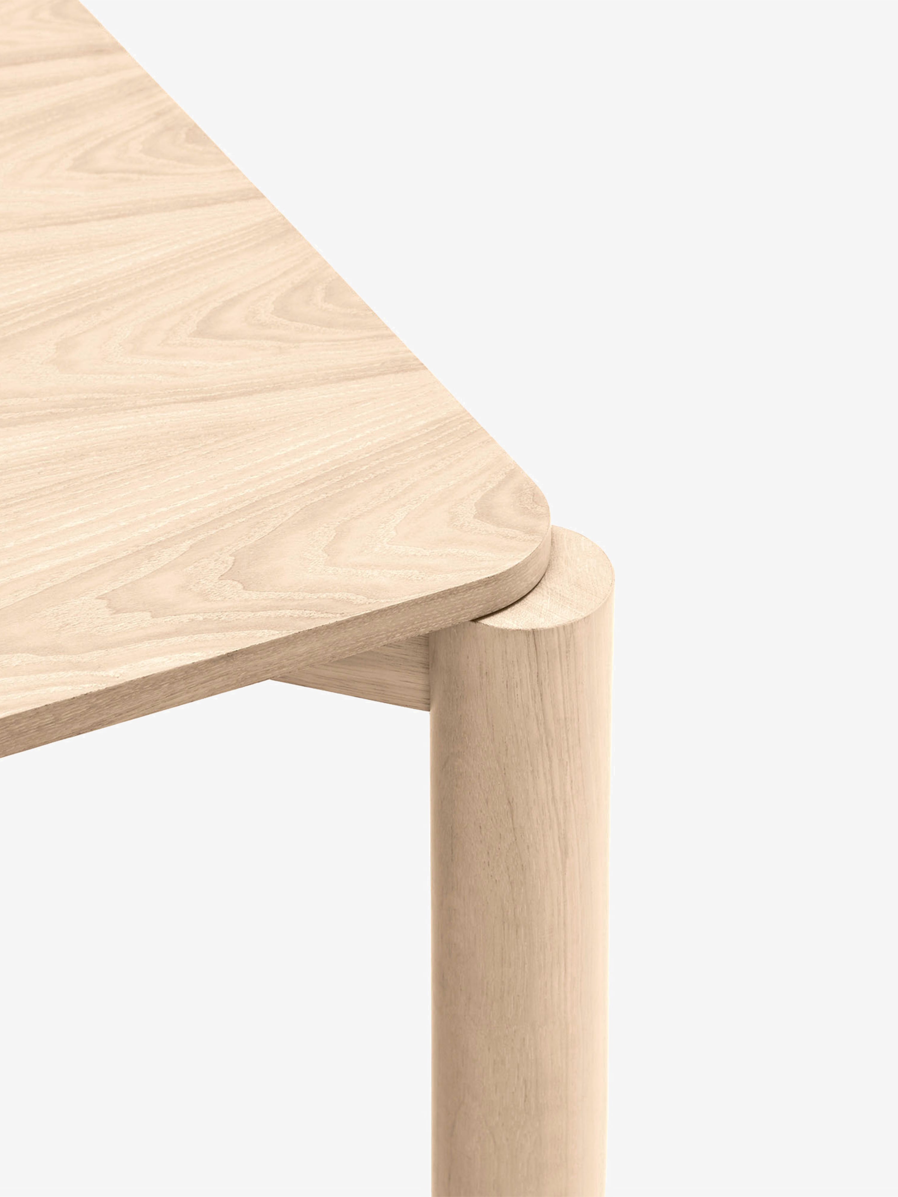 Atlas rectangular solid wood and natural ash table - modern design 180 x 100 cm