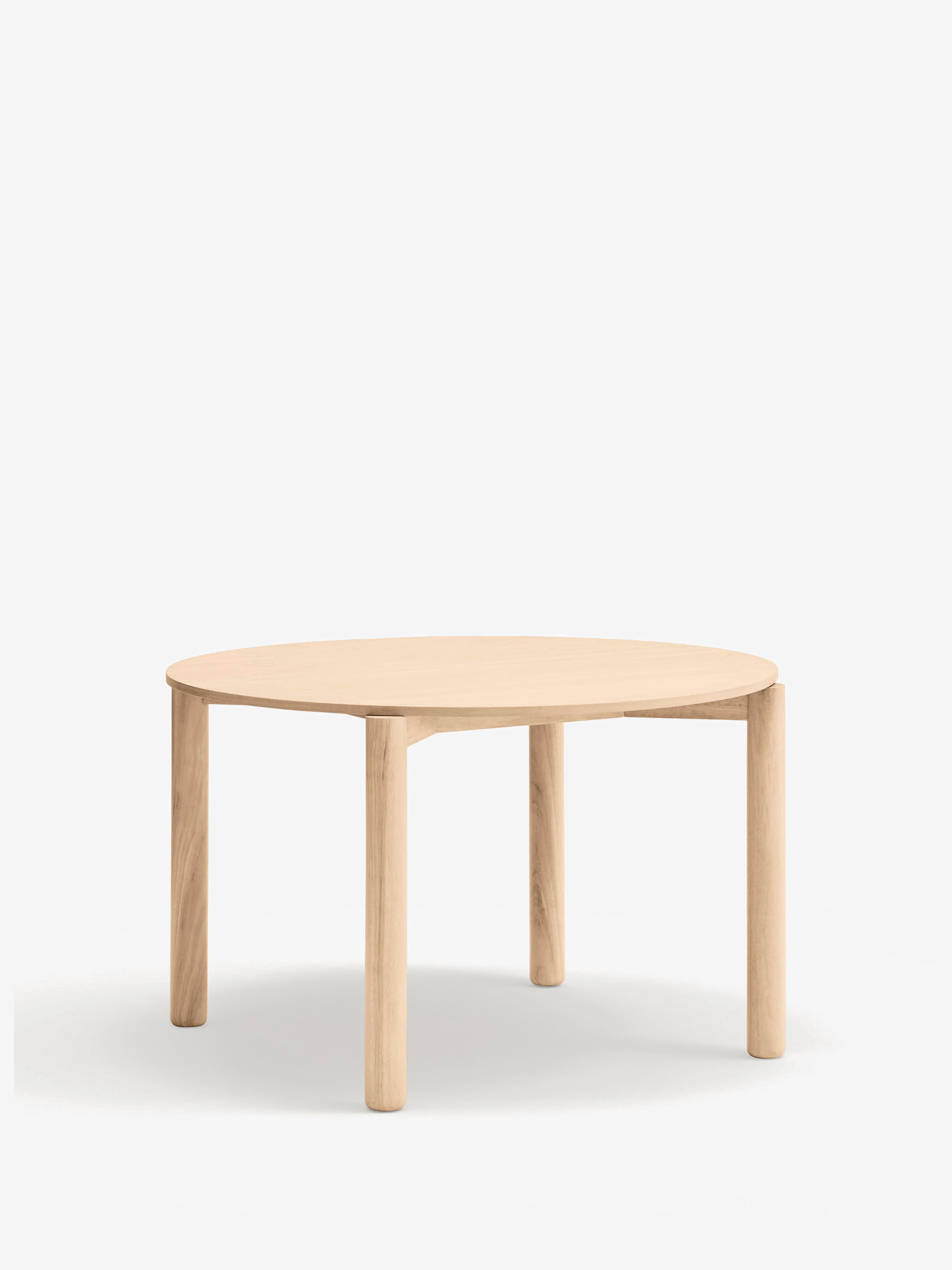 Atlas table ronde en massif et frêne naturel - Ø 120 cm
