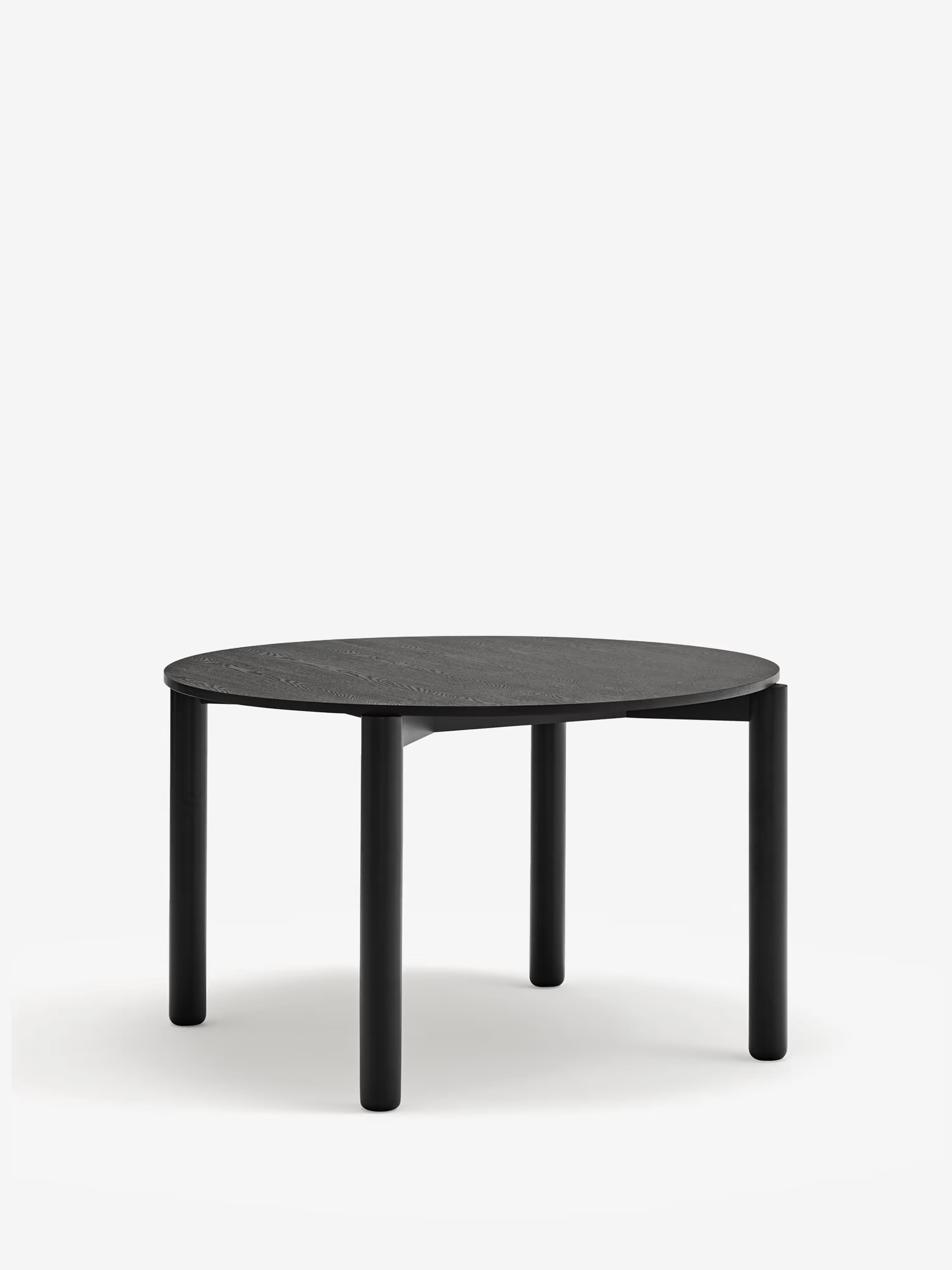 Atlas table ronde en massif et frêne noir - Ø 120 cm