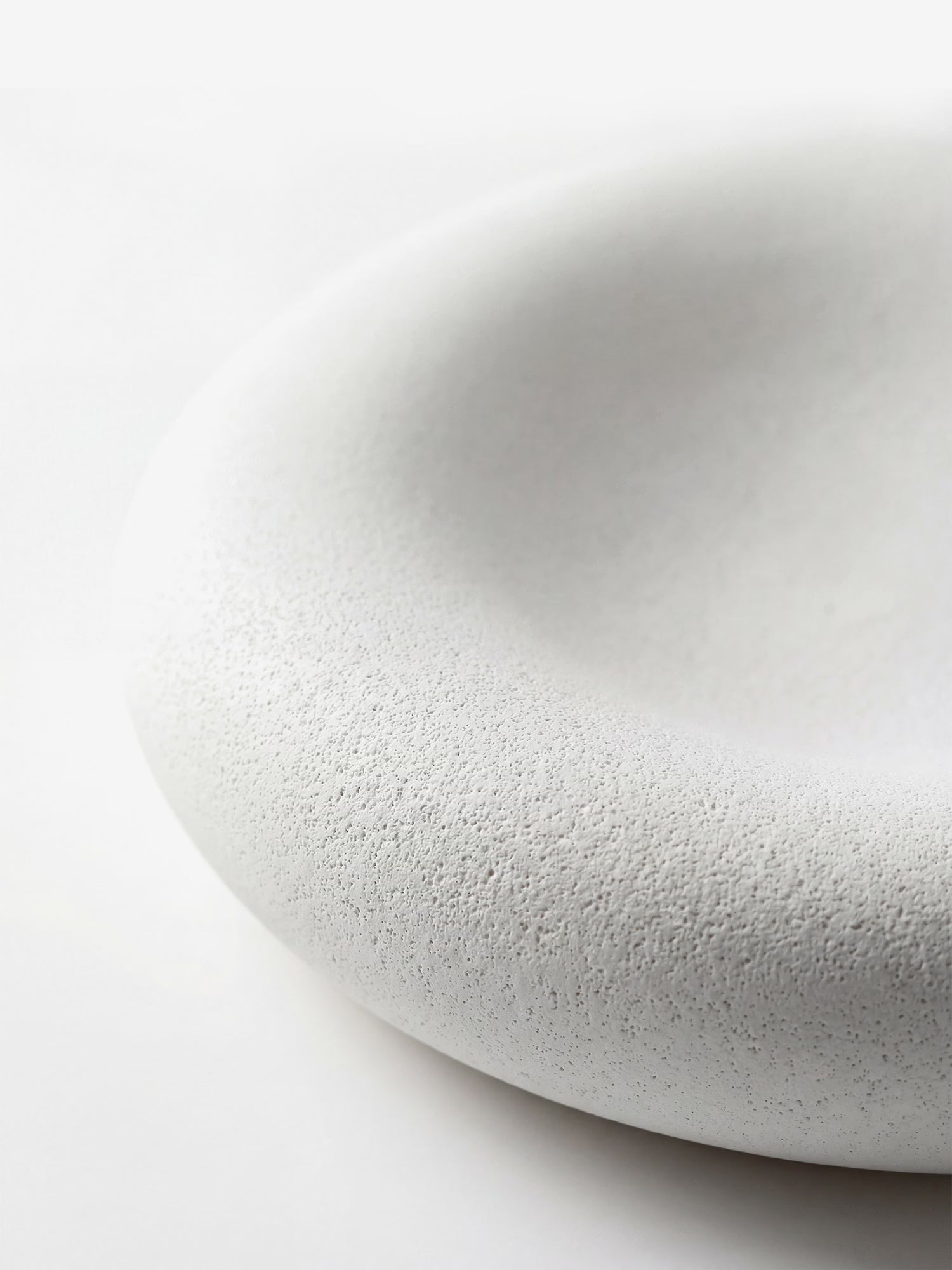 Audra cuenco decorativo de gres blanco con diseño orgánico Ø30 cm