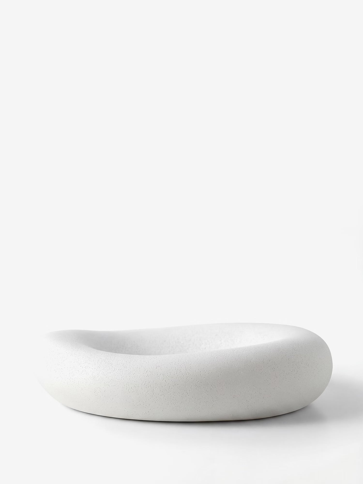 Audra cuenco decorativo de gres blanco con diseño orgánico Ø30 cm