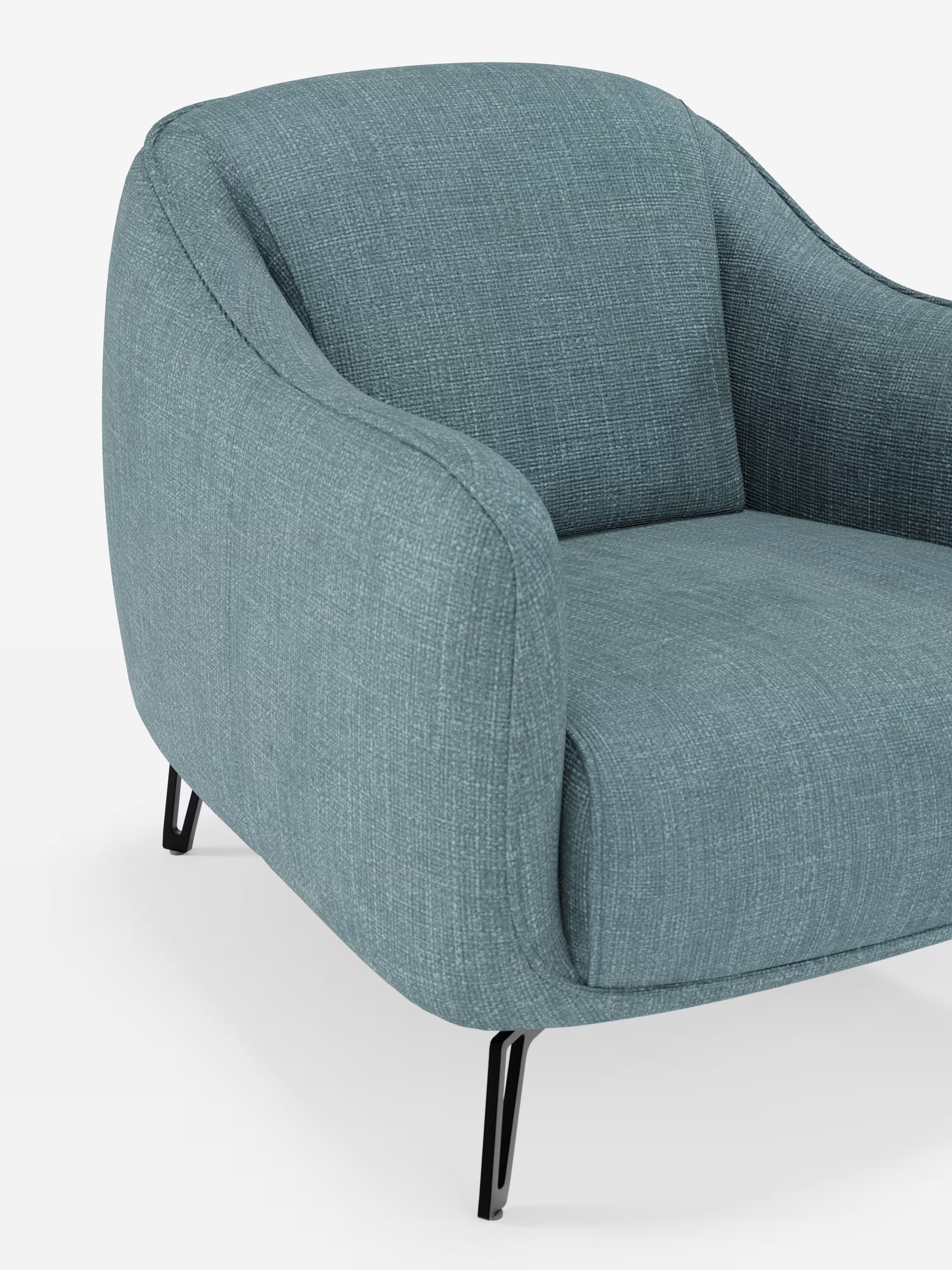 Avela poltroncina moderna dal comfort avvolgente in tessuto impermeabile