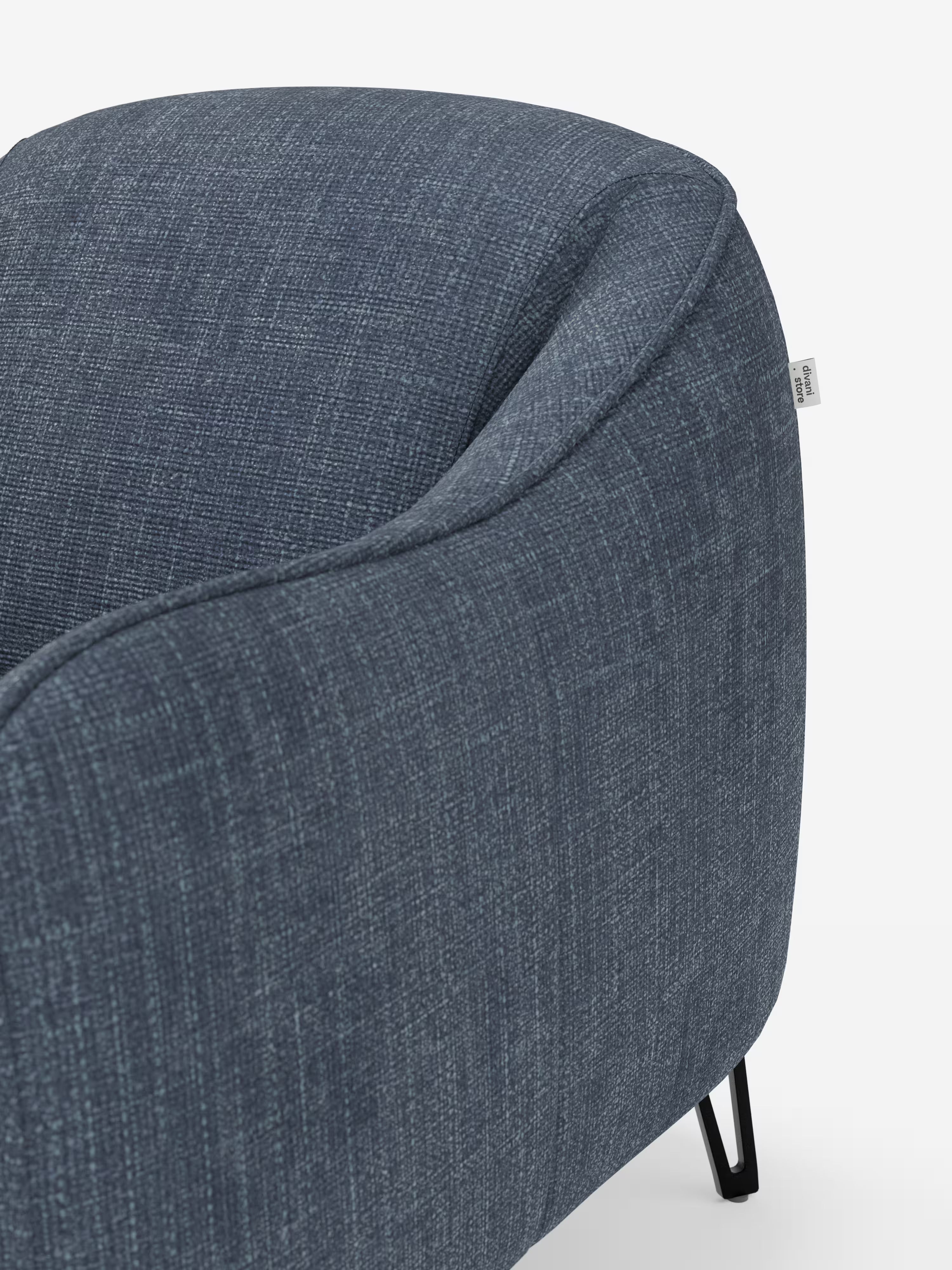 Avela poltroncina moderna dal comfort avvolgente in tessuto impermeabile