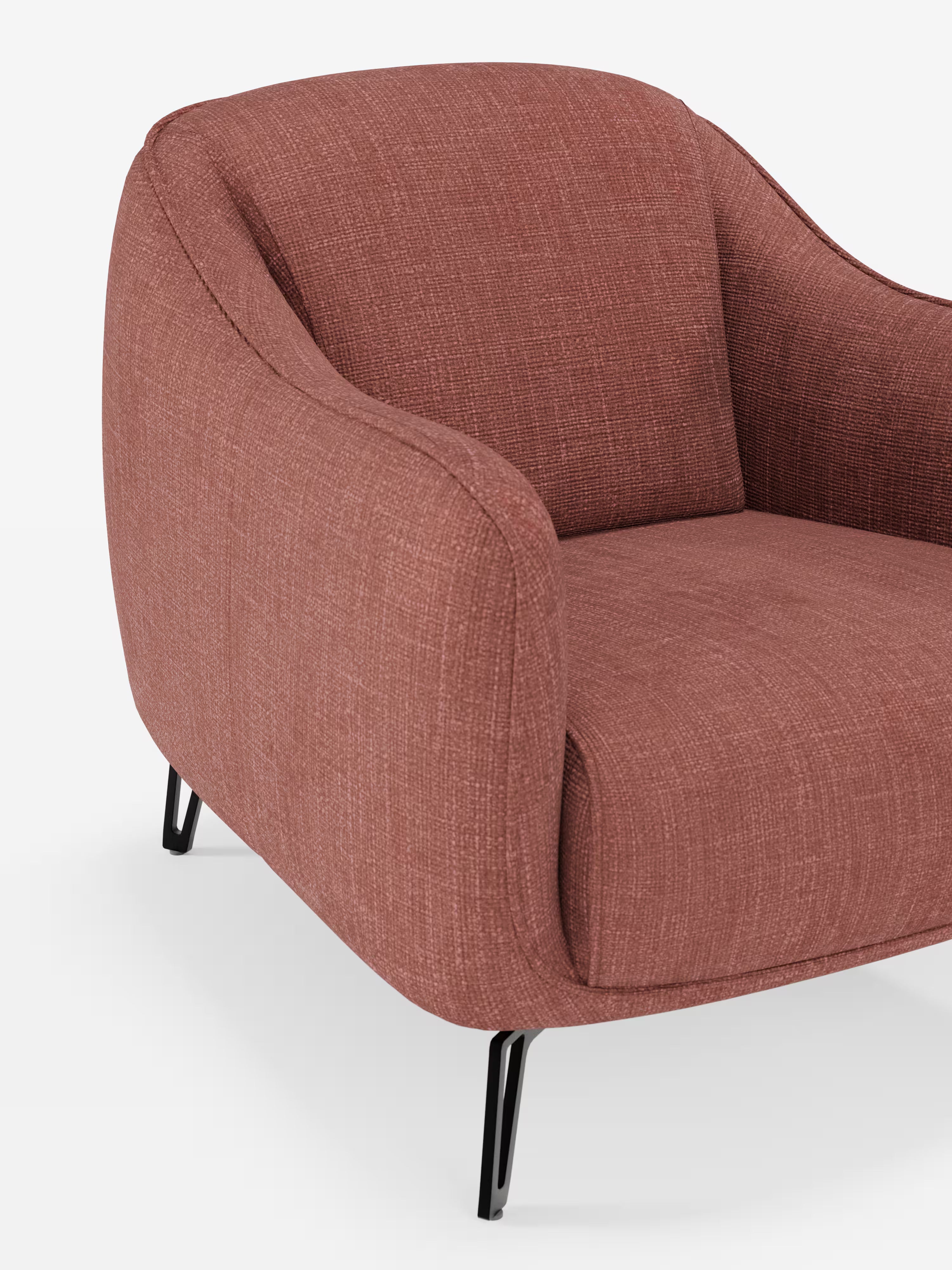 Avela poltroncina moderna dal comfort avvolgente in tessuto impermeabile