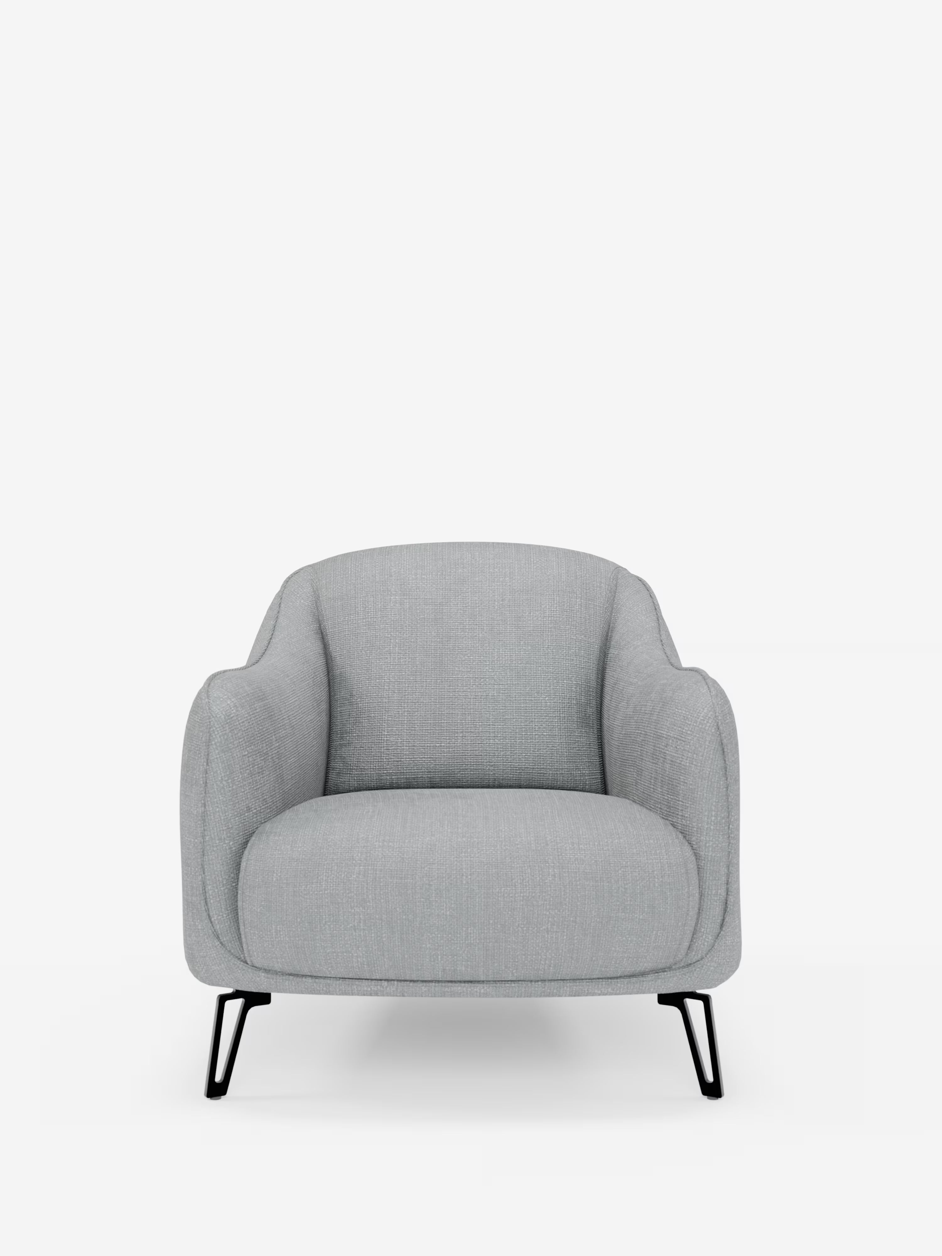 Avela poltroncina moderna dal comfort avvolgente in tessuto impermeabile