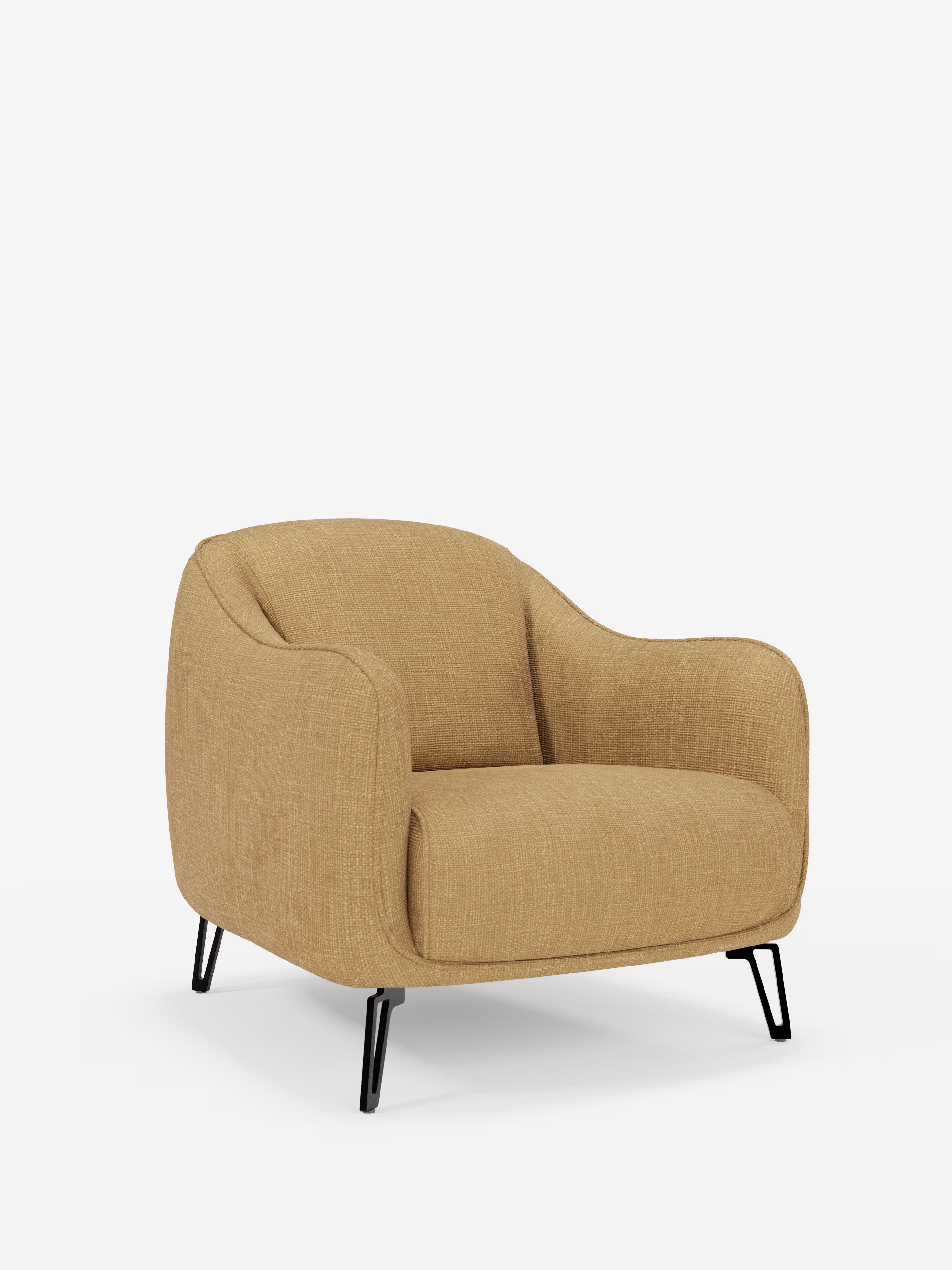 Avela poltroncina moderna dal comfort avvolgente in tessuto impermeabile
