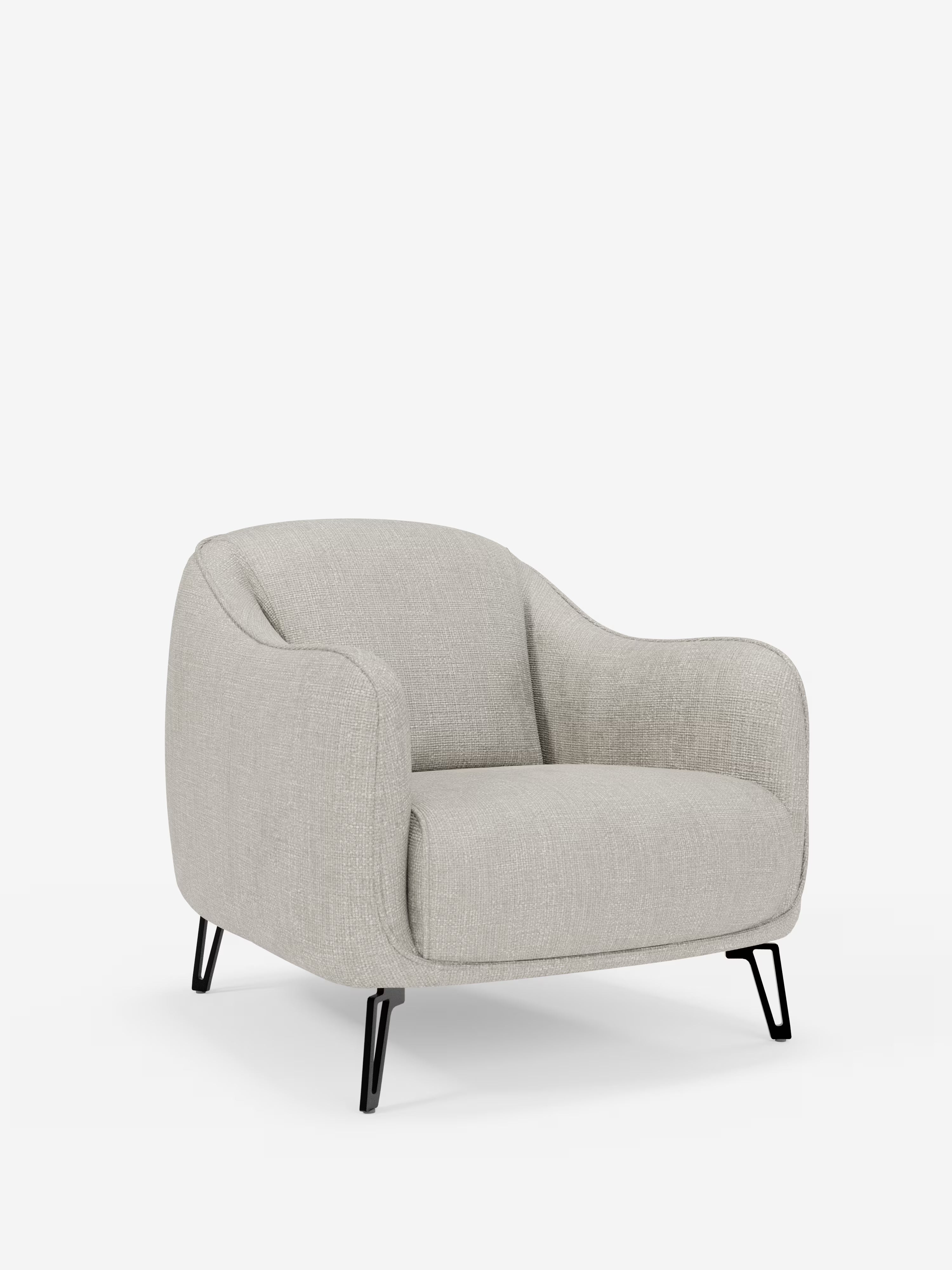Avela poltroncina moderna dal comfort avvolgente in tessuto impermeabile