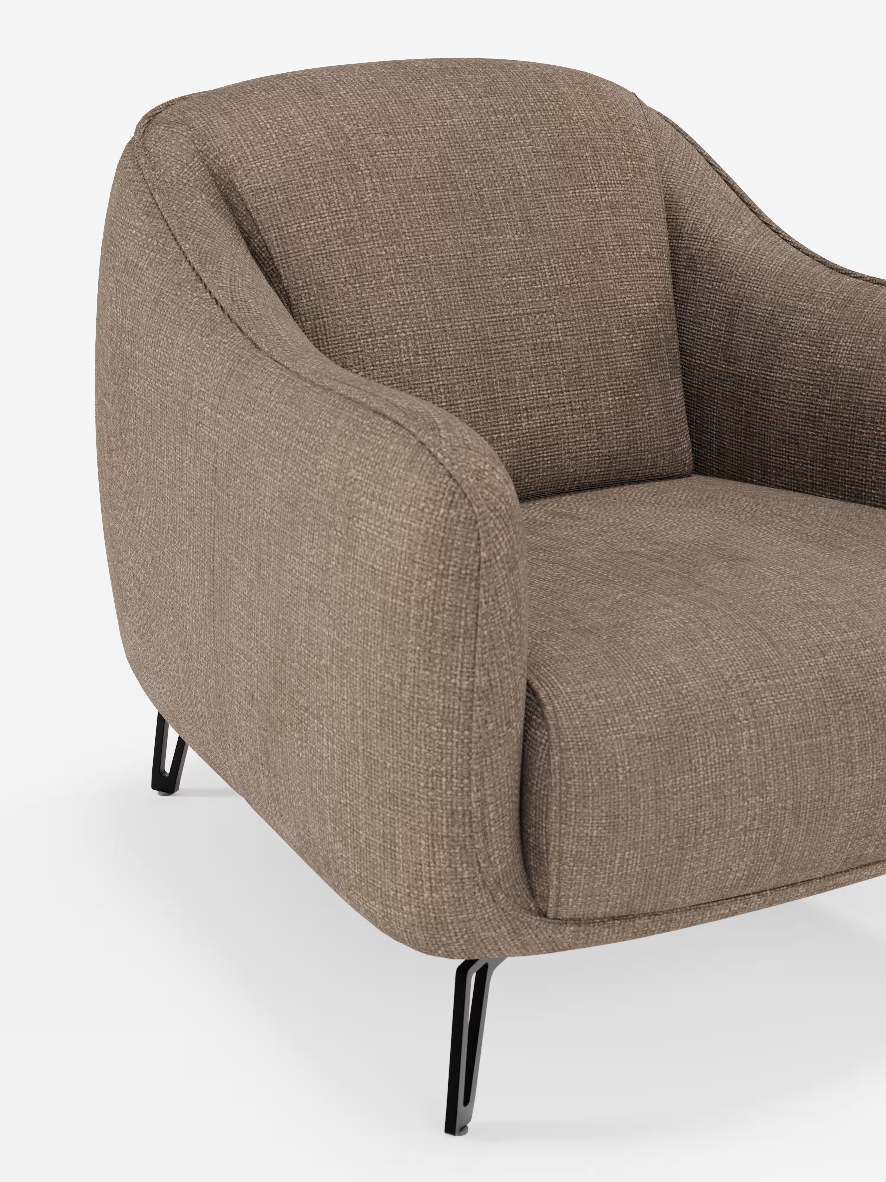 Avela poltroncina moderna dal comfort avvolgente in tessuto impermeabile