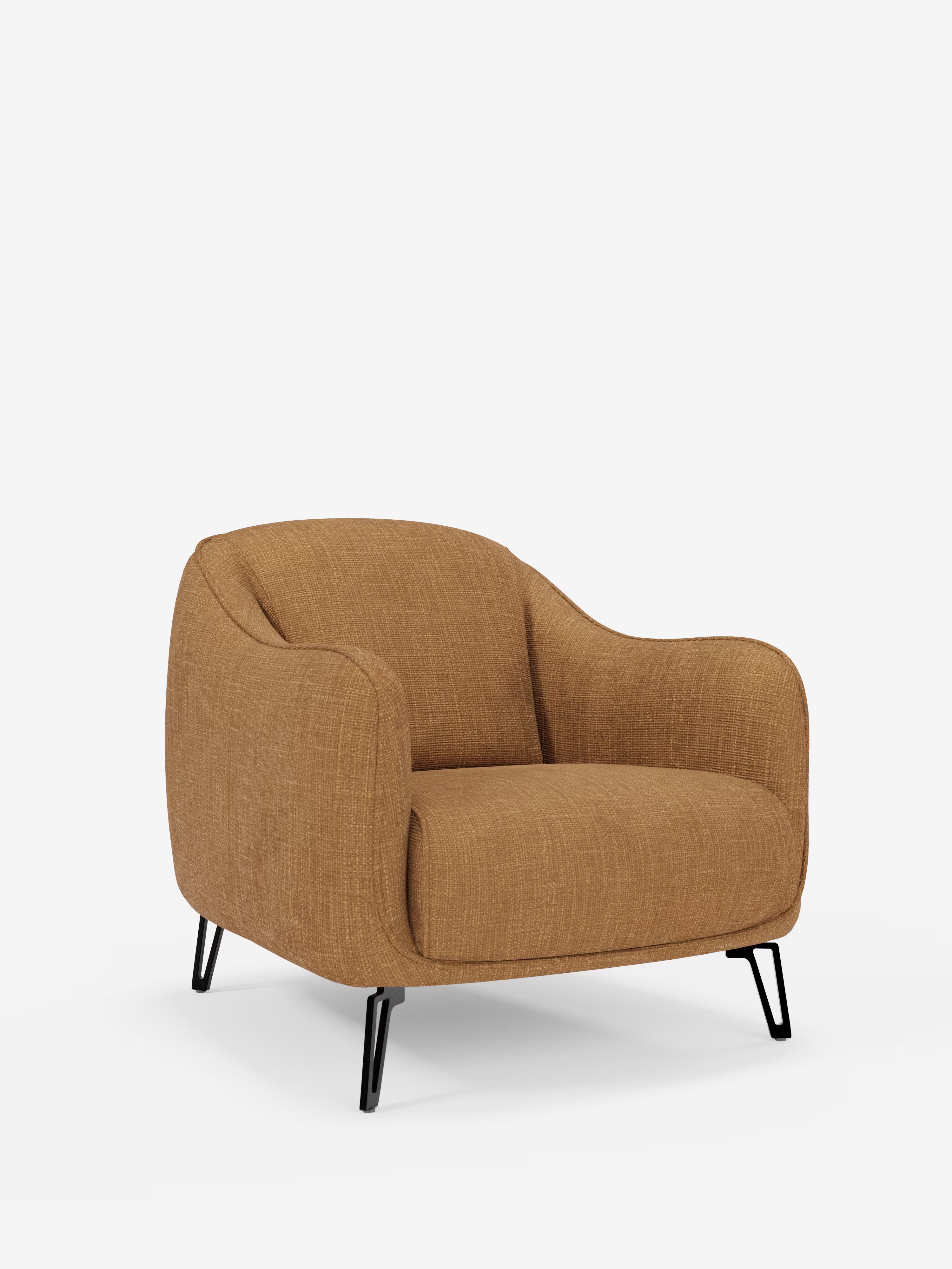 Avela poltroncina moderna dal comfort avvolgente in tessuto impermeabile