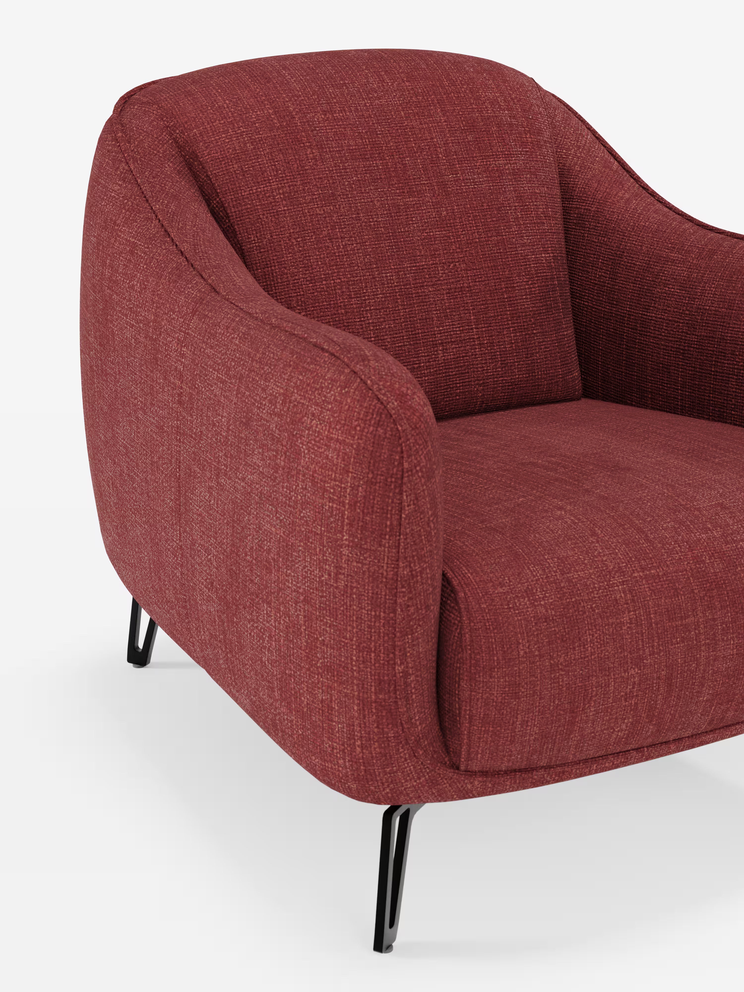 Avela poltroncina moderna dal comfort avvolgente in tessuto impermeabile