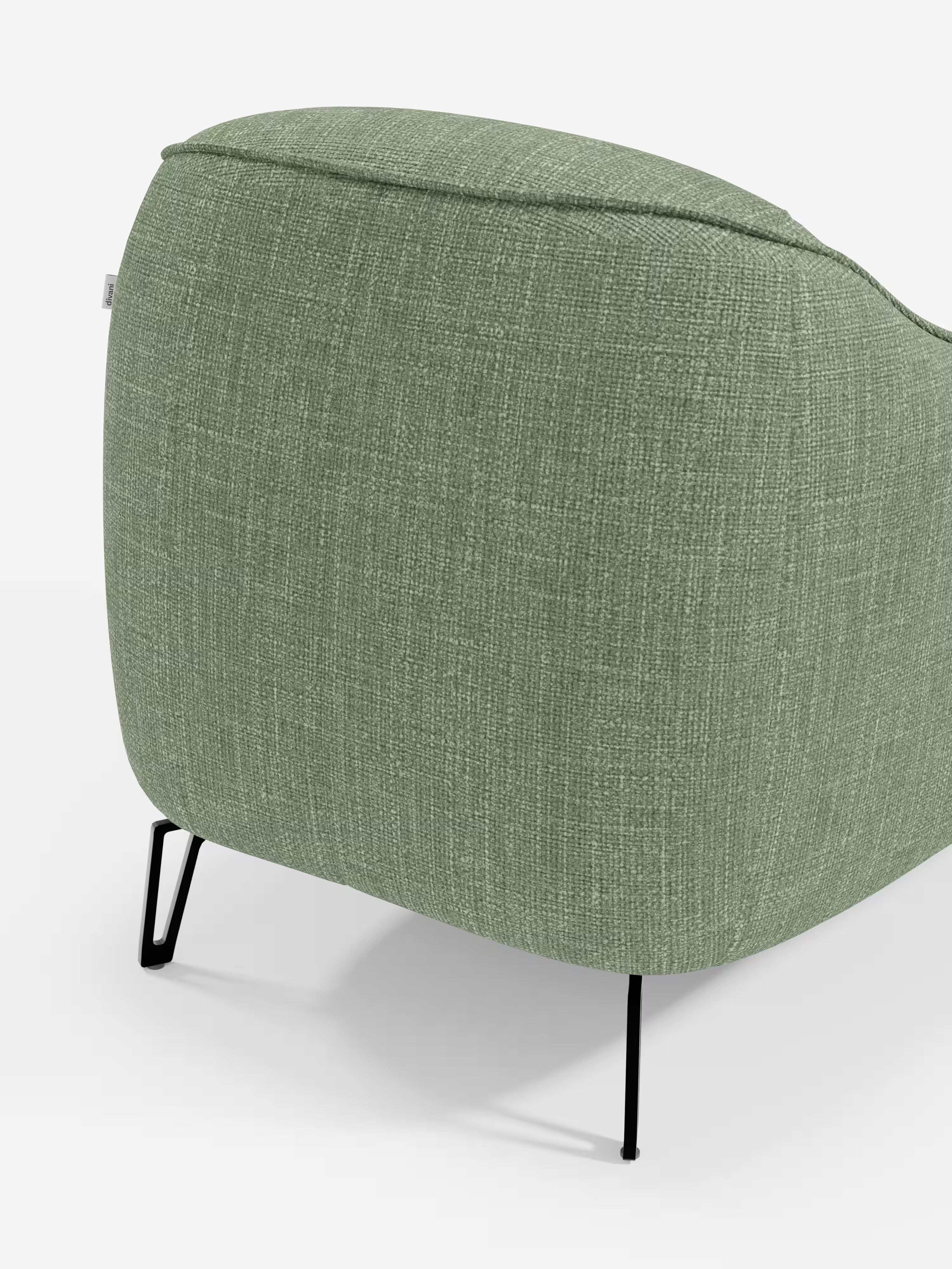 Avela poltroncina moderna dal comfort avvolgente in tessuto impermeabile