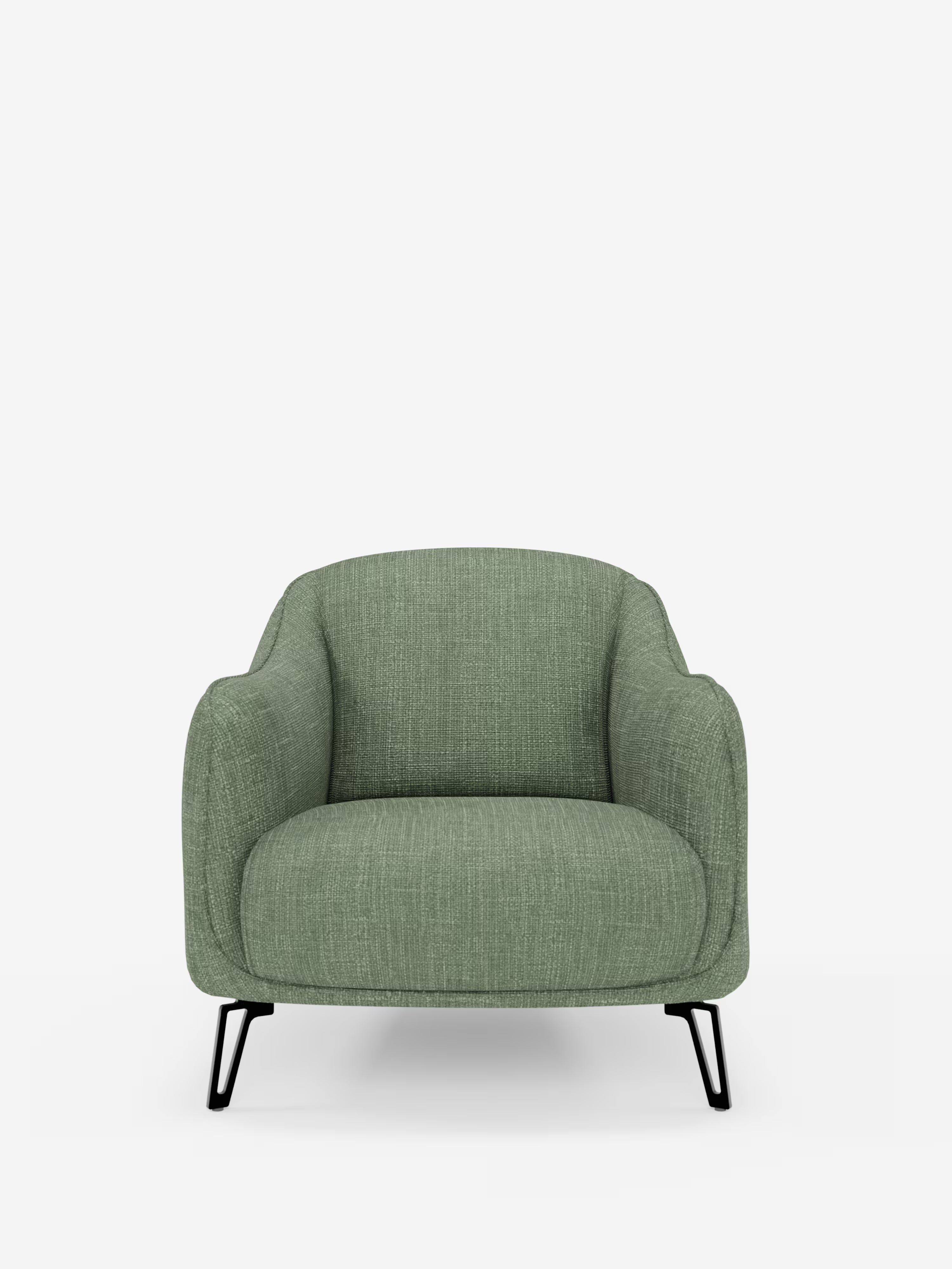Avela poltroncina moderna dal comfort avvolgente in tessuto impermeabile