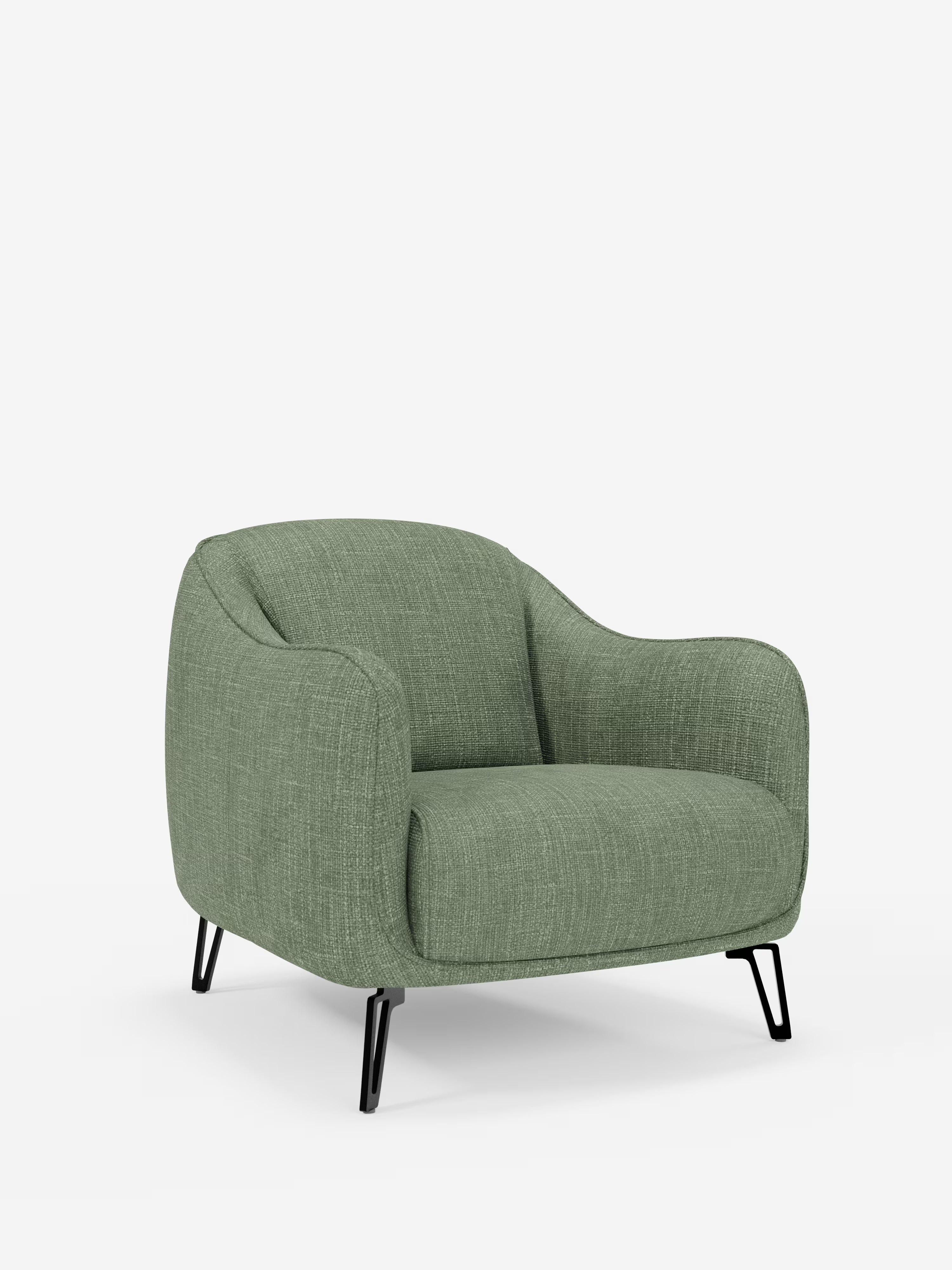 Avela poltroncina moderna dal comfort avvolgente in tessuto impermeabile