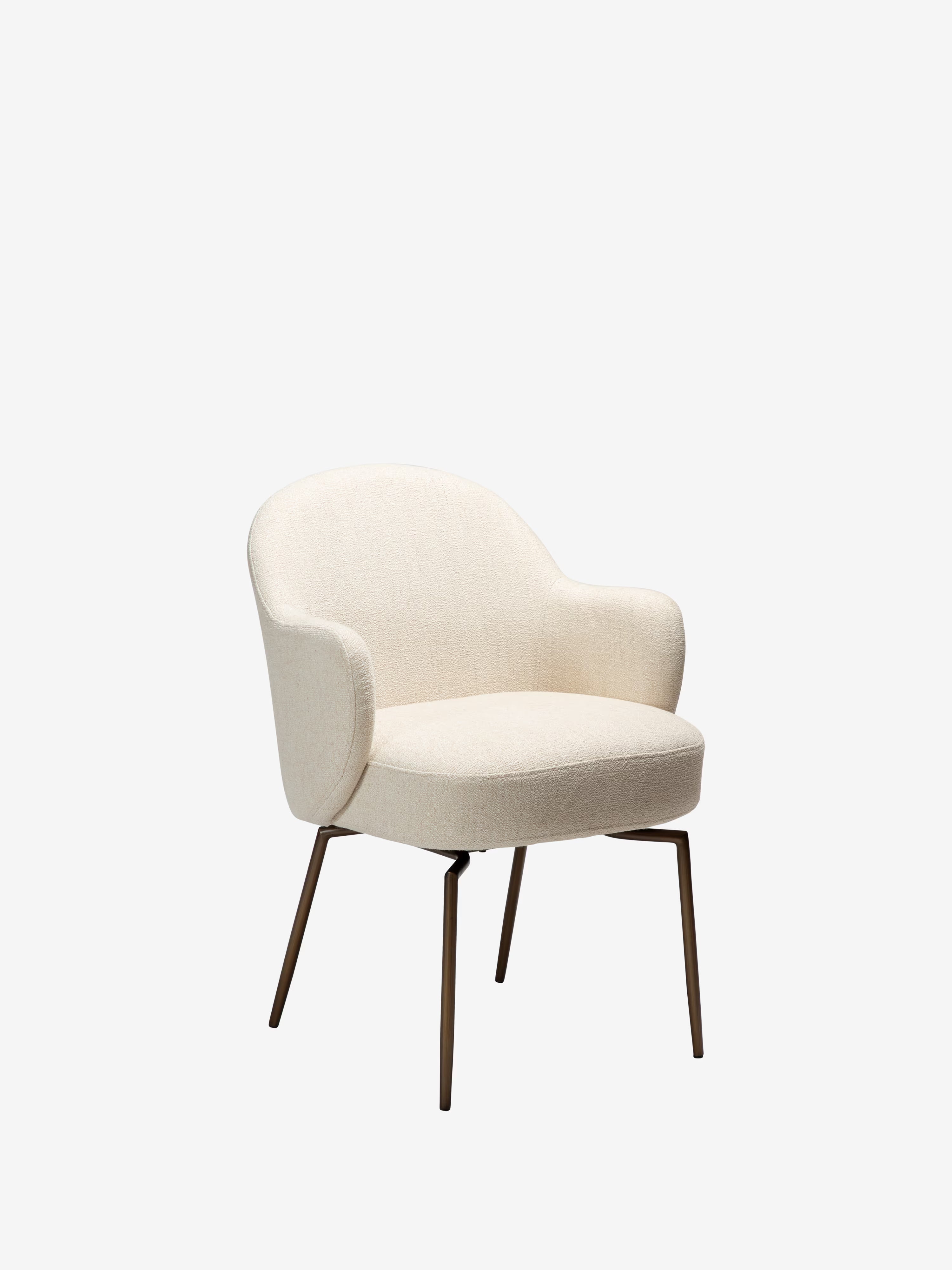 Bae Chaise pivotante en bouclé – Confort supérieur avec base à retour automatique