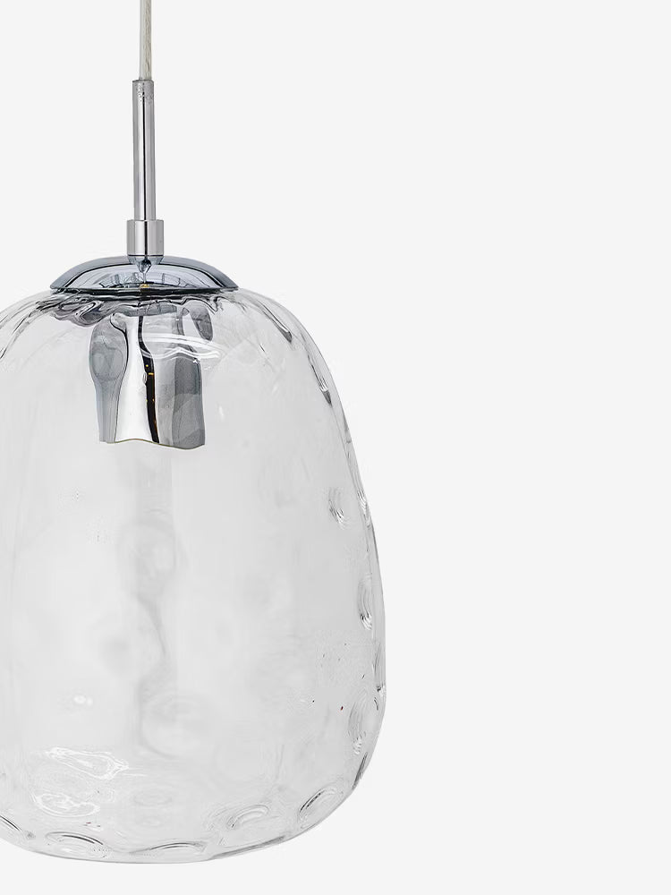 Baele Lampe suspendue en verre transparent - minimaliste à la forme organique