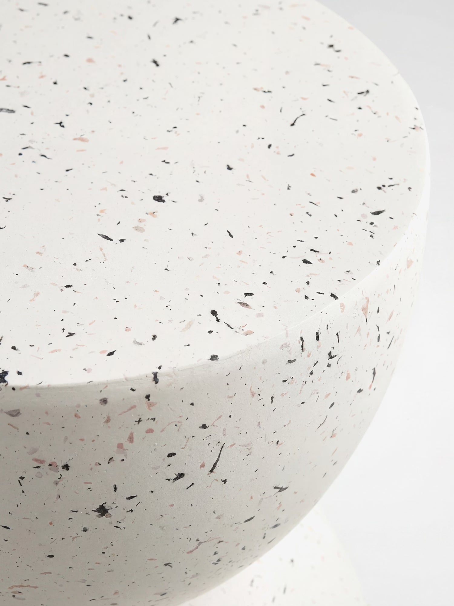 Bonita Fiberclay Side Table with Terrazzo Effect for Living Room and Outdoor Use