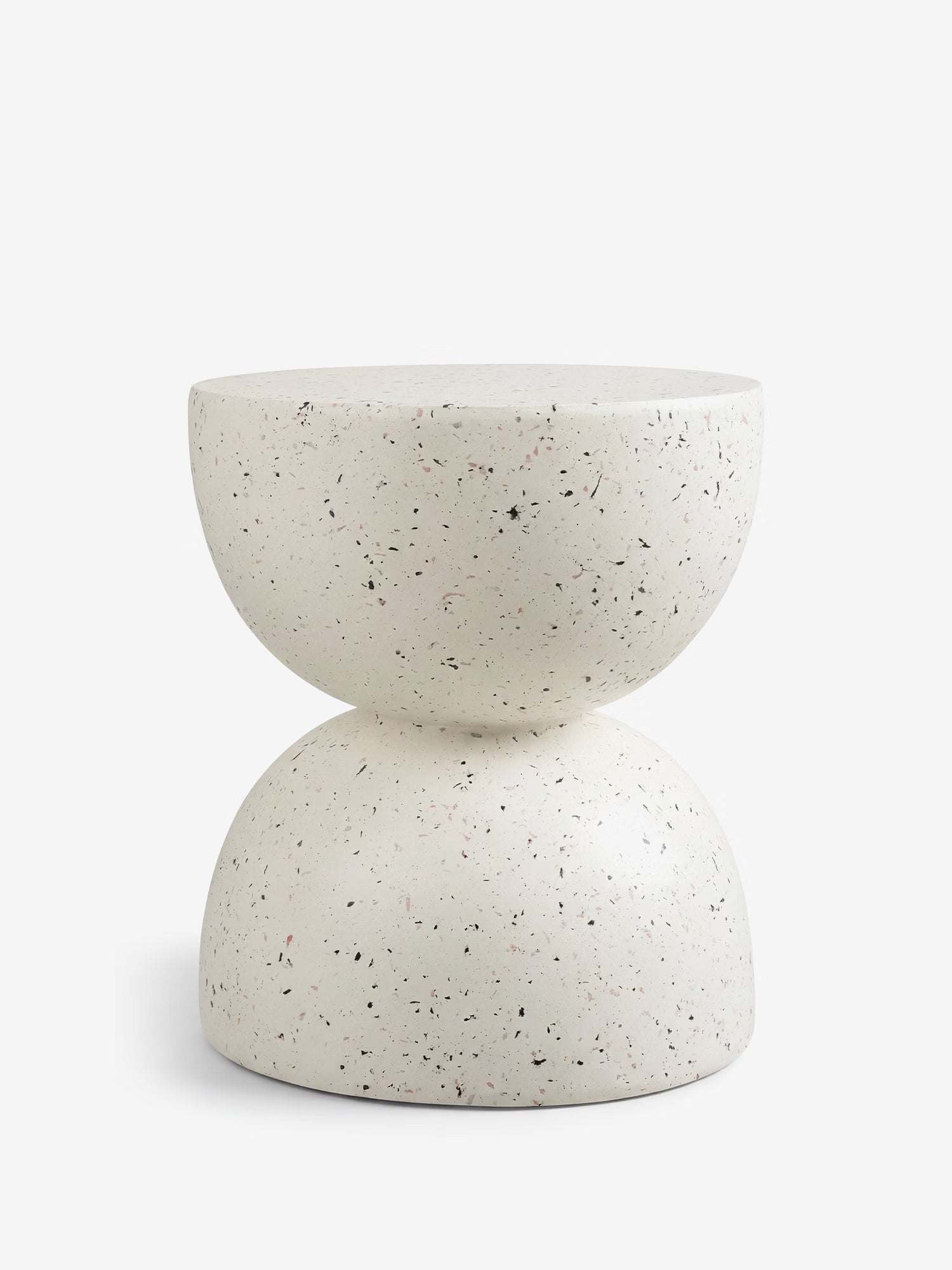 Bonita Fiberclay Side Table with Terrazzo Effect for Living Room and Outdoor Use