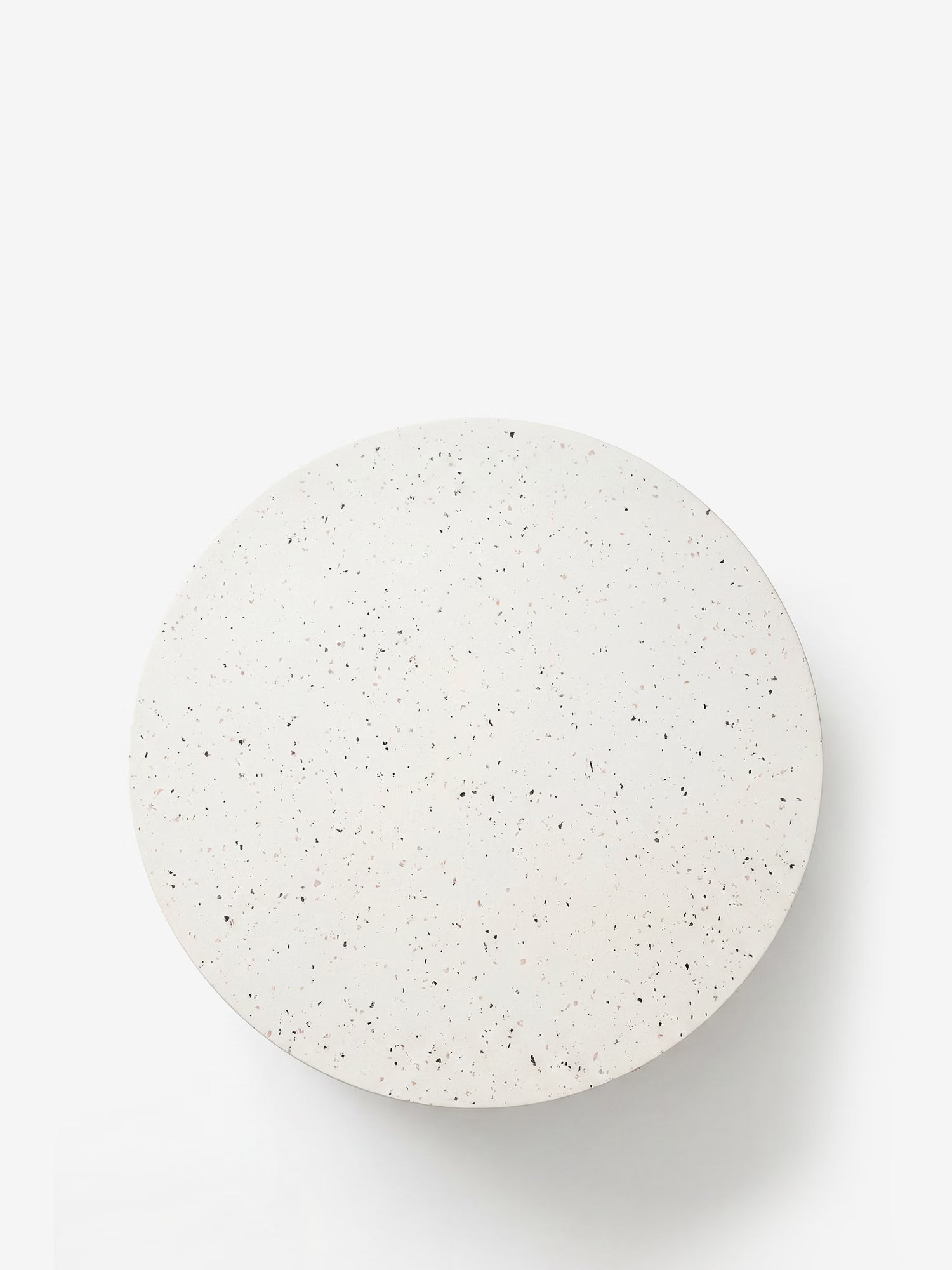 Bonn runder Design-Couchtisch – für Innen- und Außenbereich aus Fiberclay in Terrazzo-Optik