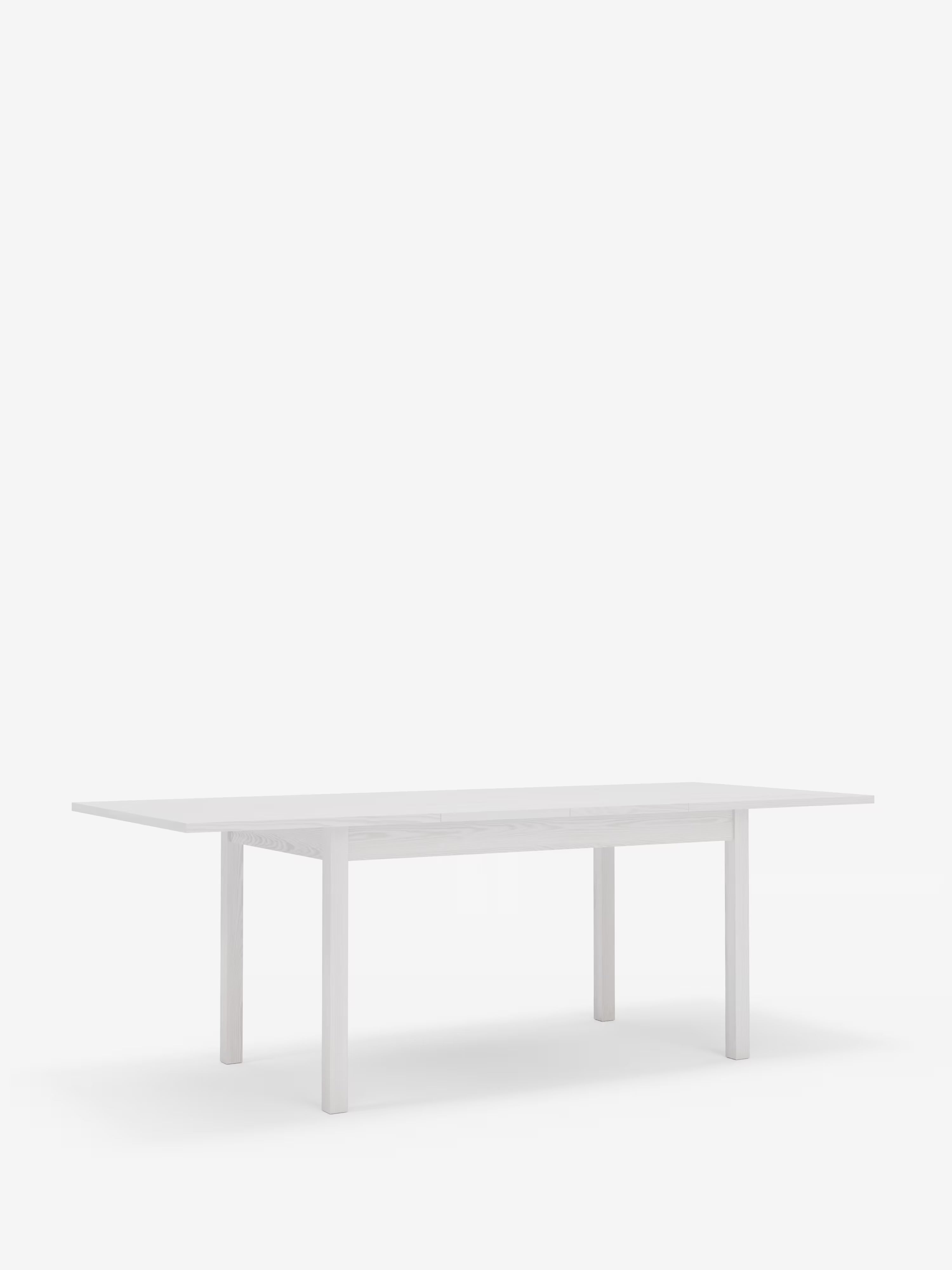 Caio Extendable table in white ash effect melamine – 140 (220) x 90 cm