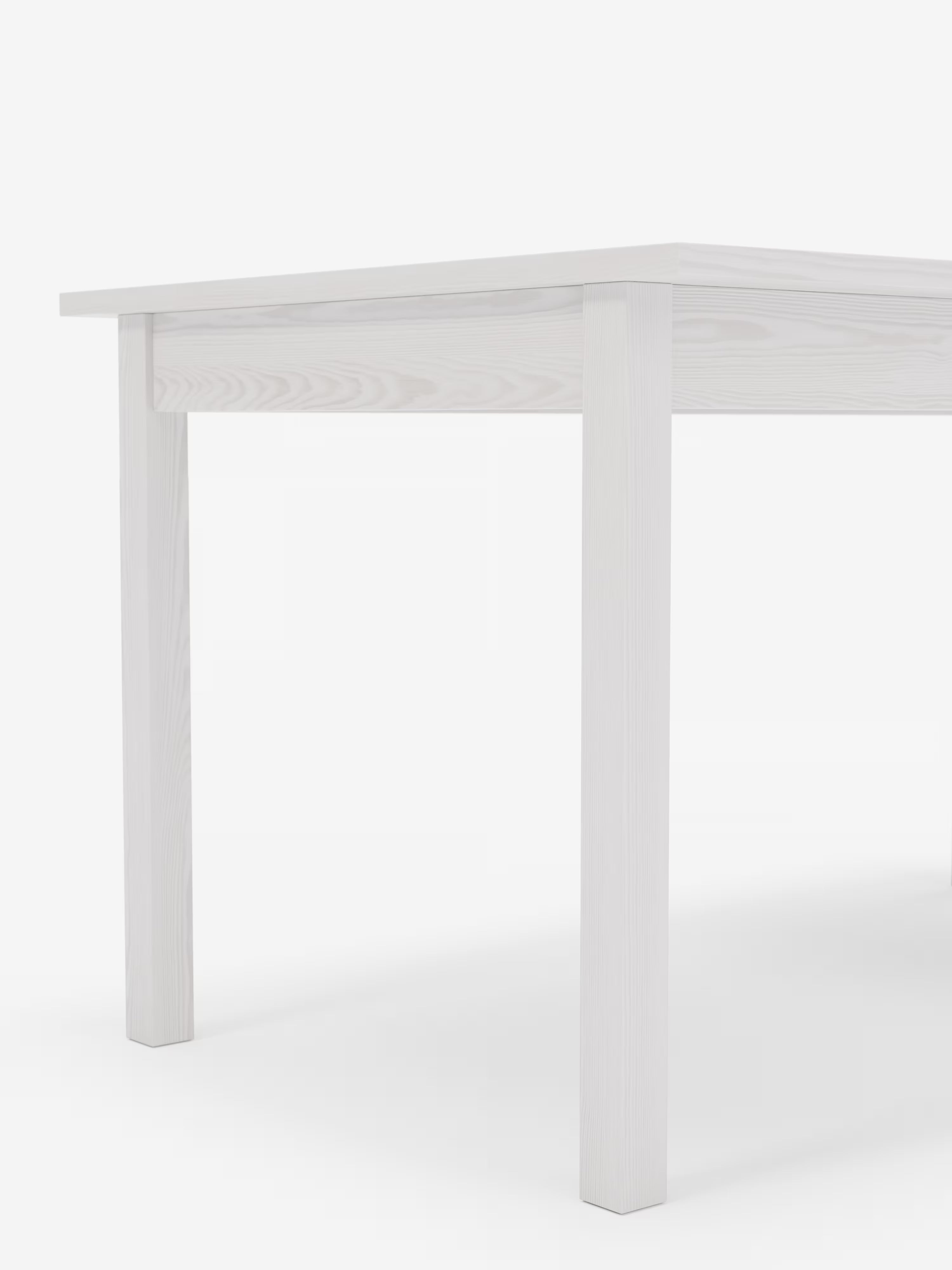 Caio Extendable table in white ash effect melamine – 140 (220) x 90 cm