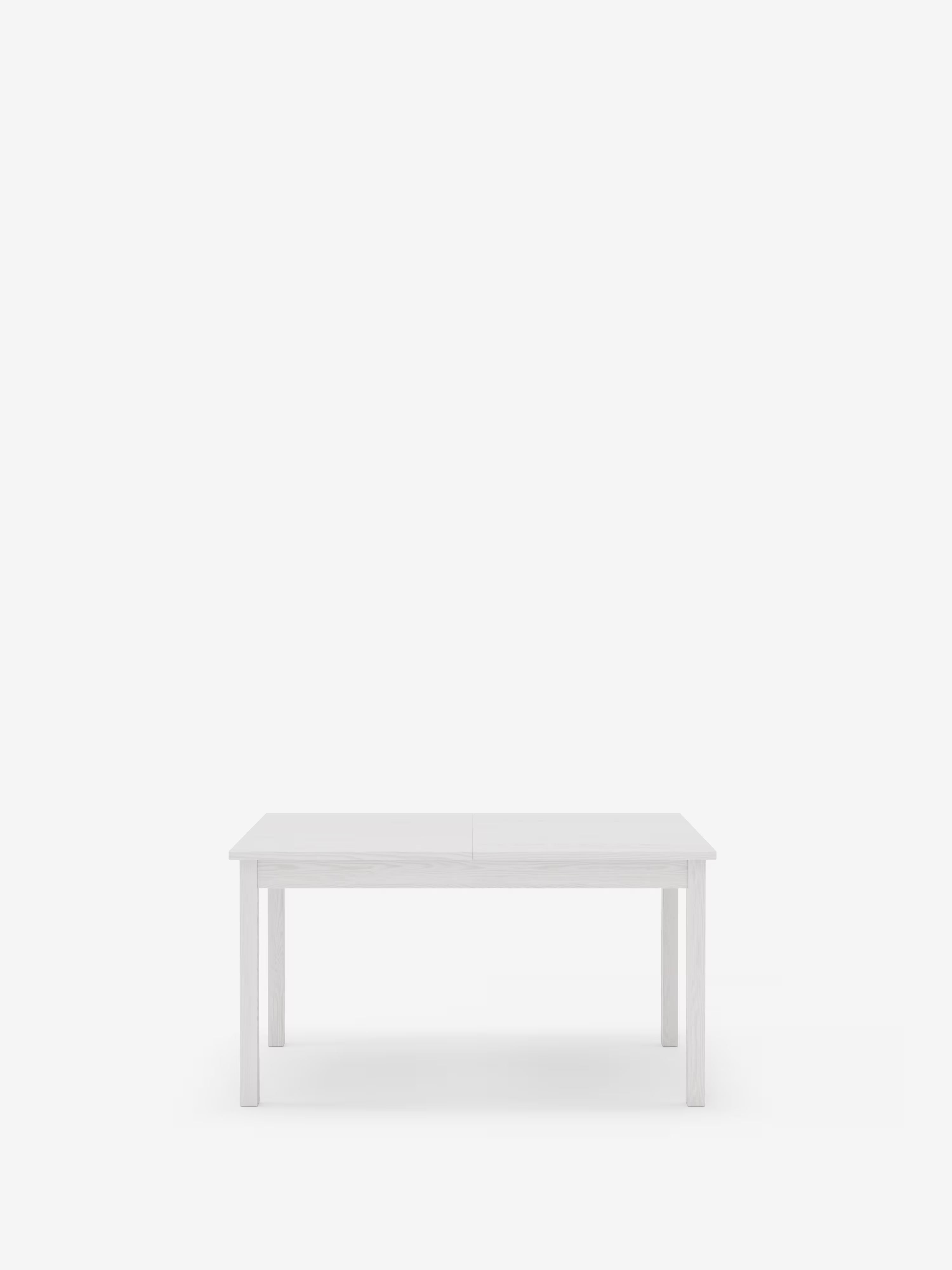 Caio Extendable table in white ash effect melamine – 140 (220) x 90 cm