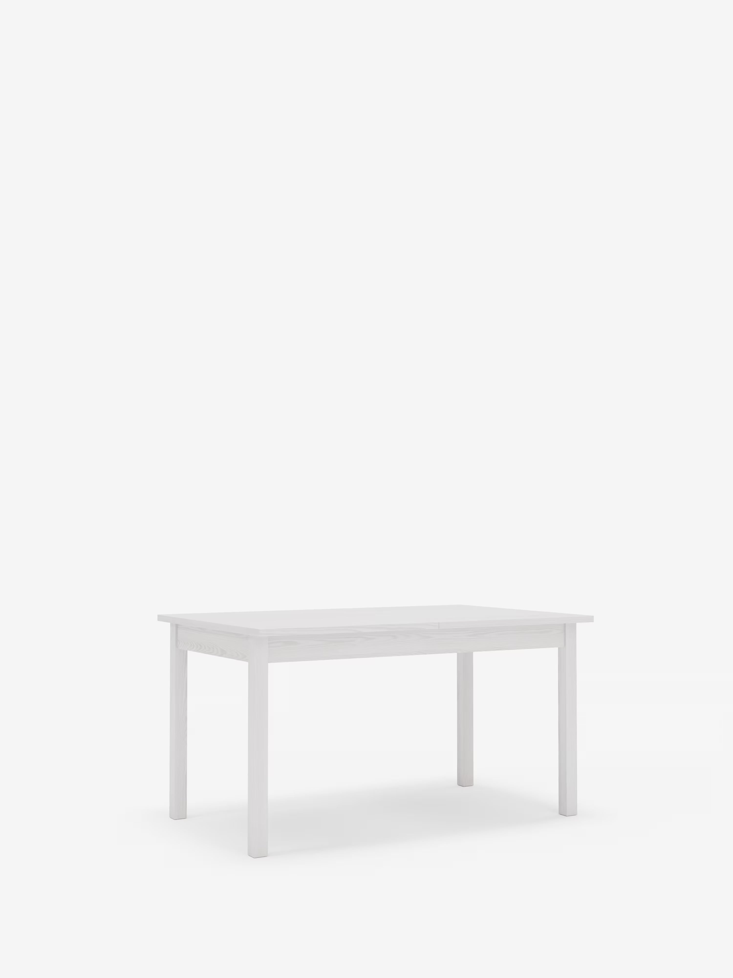 Caio Extendable table in white ash effect melamine – 140 (220) x 90 cm