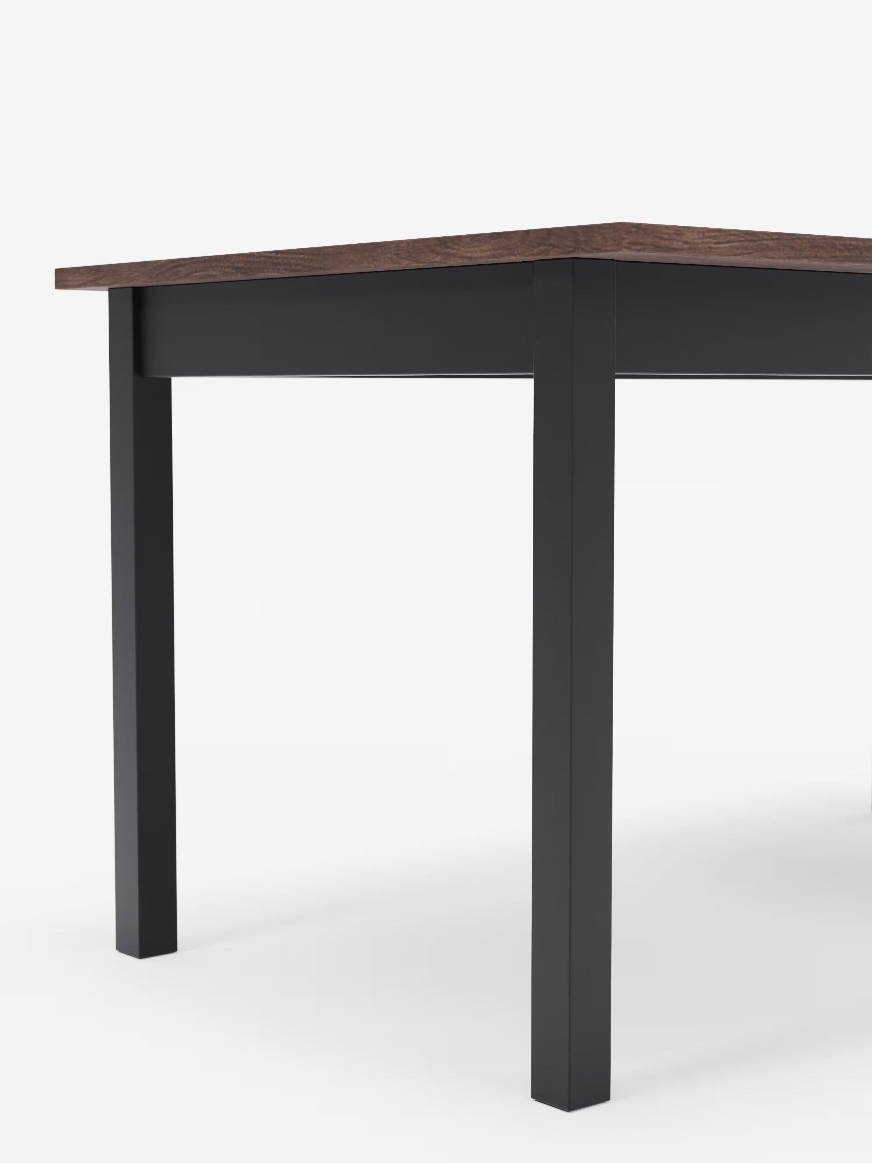 Caio Mesa extensible en madera melamínica efecto teca – 140 (220) x 90 cm