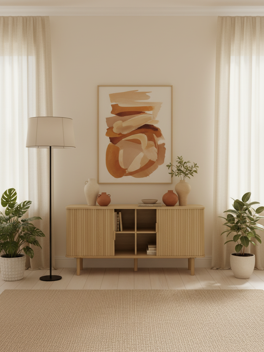 Cavo aparador de roble natural - aparador de estilo escandinavo 160 x 70 cm