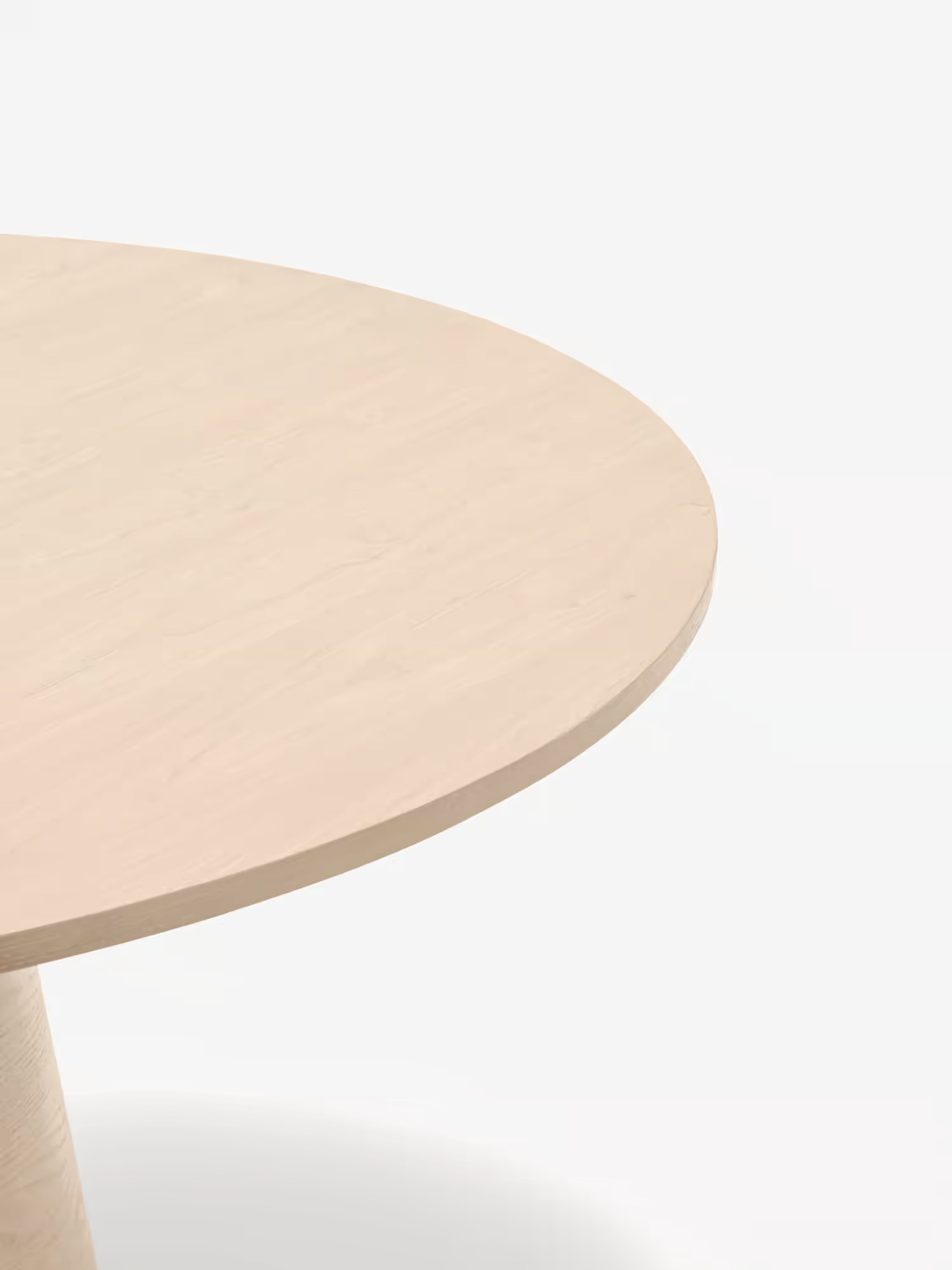 Cep mesa de comedor redonda - roble claro y madera curvada Ø 137 cm